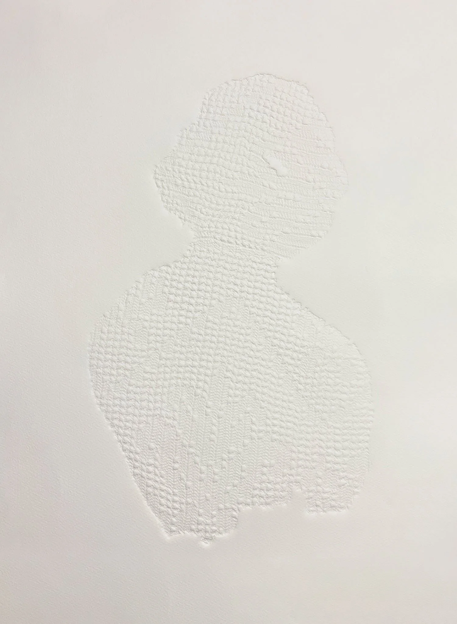 Four generations I, blind relief on Somerset Velvet, 32 x 50 cm, 2022. Photo: I.T.K