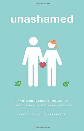 Book cover titled 'Unashamed' with a minimalist illustration of a man and woman holding hands, with a heart between them and green leaves at the bottom.