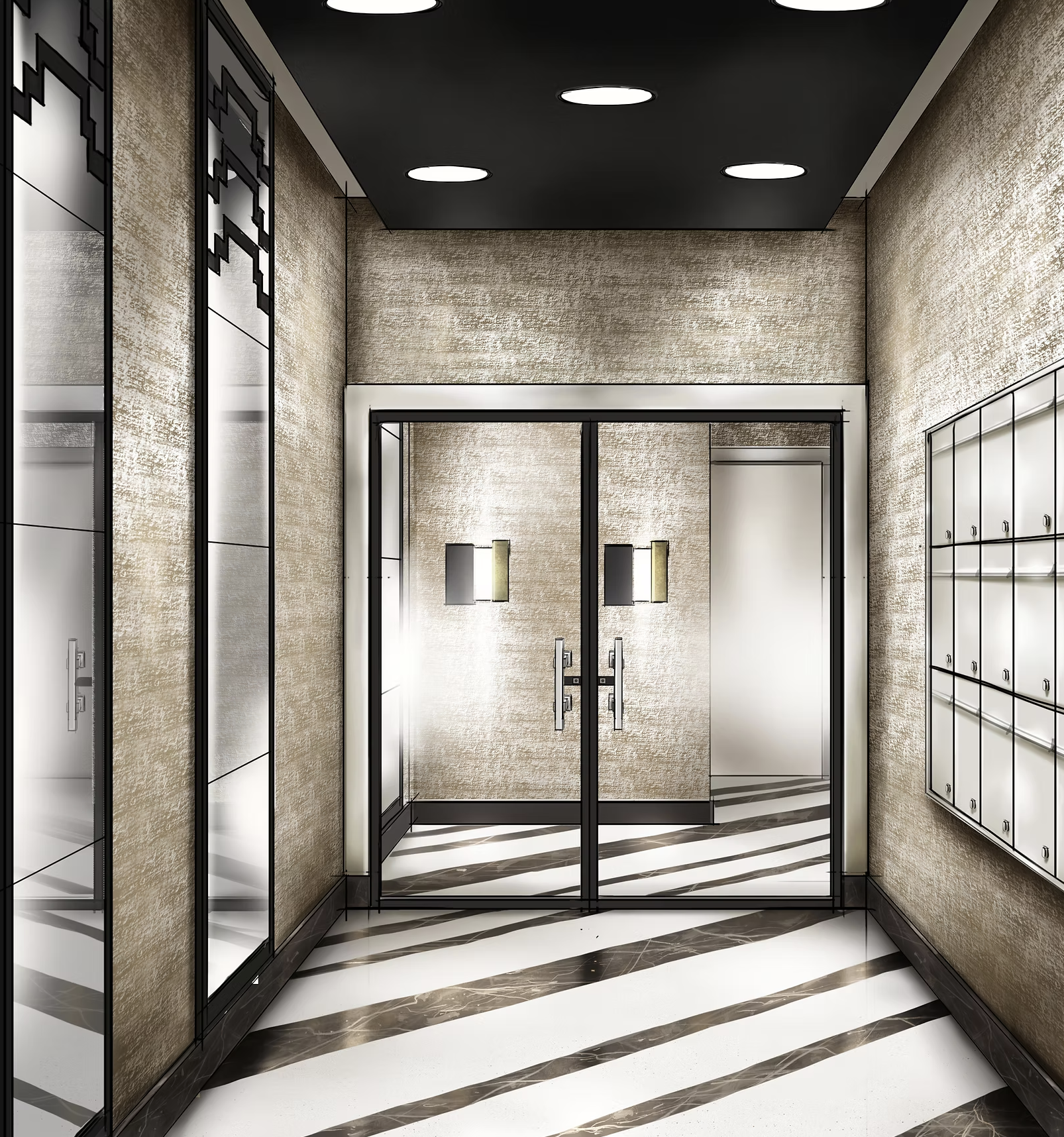 Hall d'immeuble - Levallois