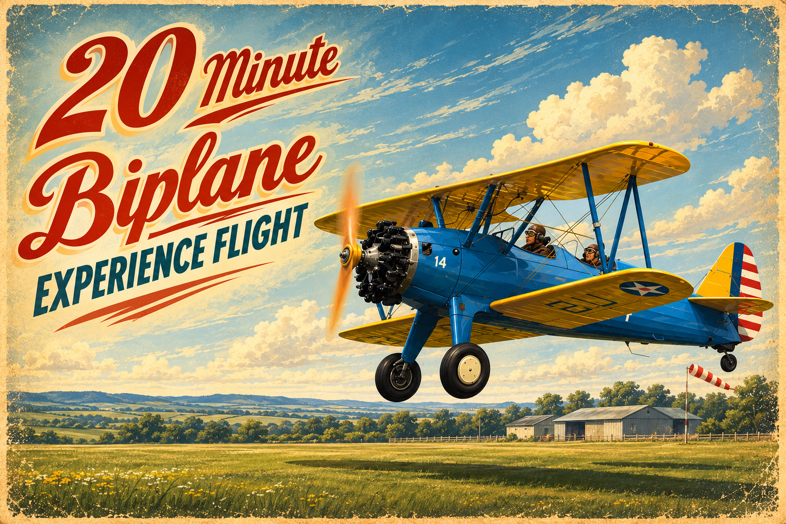 20min Biplane Experience Flight