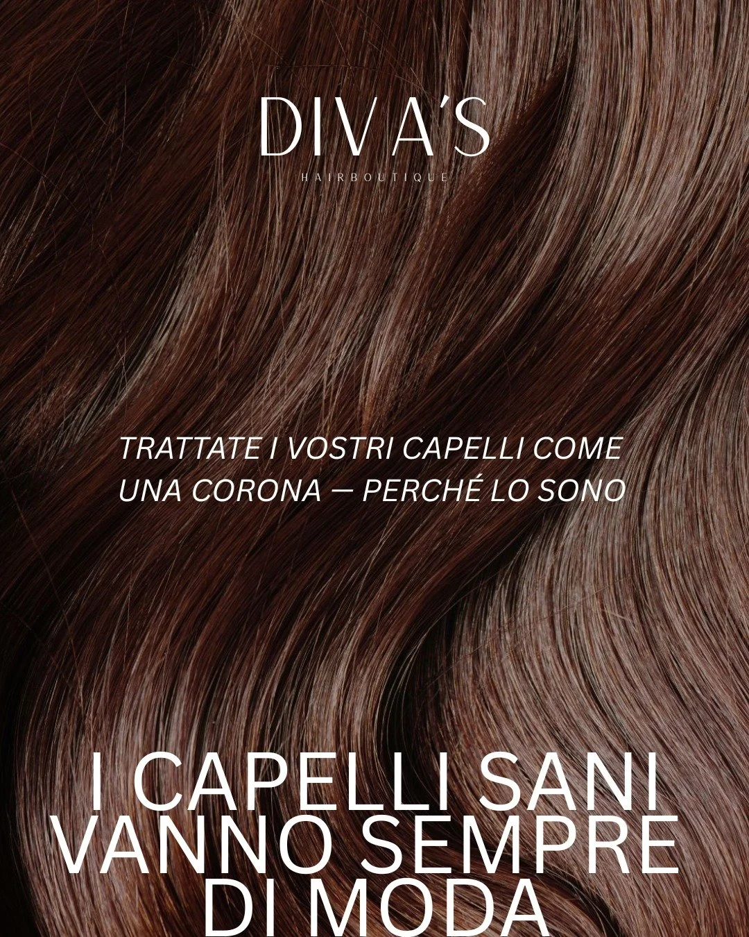 I capelli sono il dettaglio che parla di voi prima ancora delle parole.
Prendersene cura significa valorizzare la propria bellezza ogni giorno.🤎

Da DIVA&rsquo;S Hairboutique trasformiamo ogni chioma in un simbolo di stile, eleganza e personalit&agr