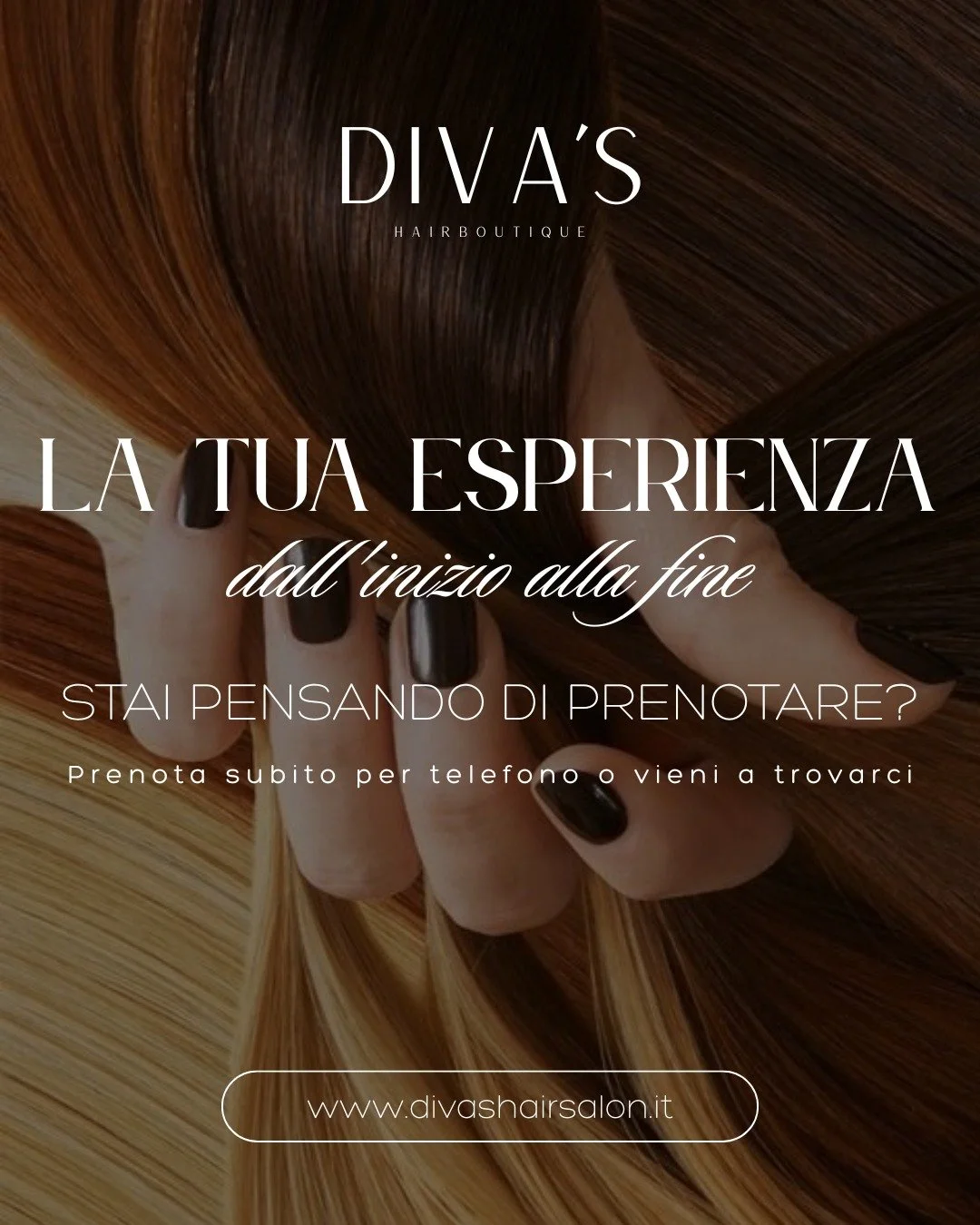 Da DIVA&rsquo;S Hairboutique ogni dettaglio &egrave; studiato per offrirti un&rsquo;esperienza unica, dal momento in cui varchi la soglia fino al risultato finale. 🤍

Un nuovo look, un colore brillante, delle extension o semplicemente una cura dei c