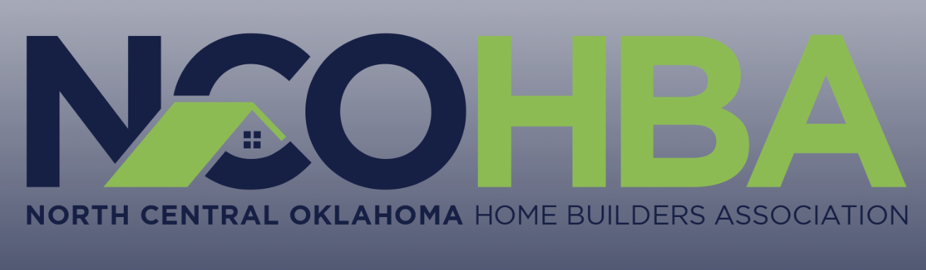 Logo of the North Central Oklahoma Home Builders Association (NCOHBA) featuring a stylized house roof and bold letters.