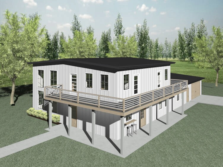 Two story house rendering 