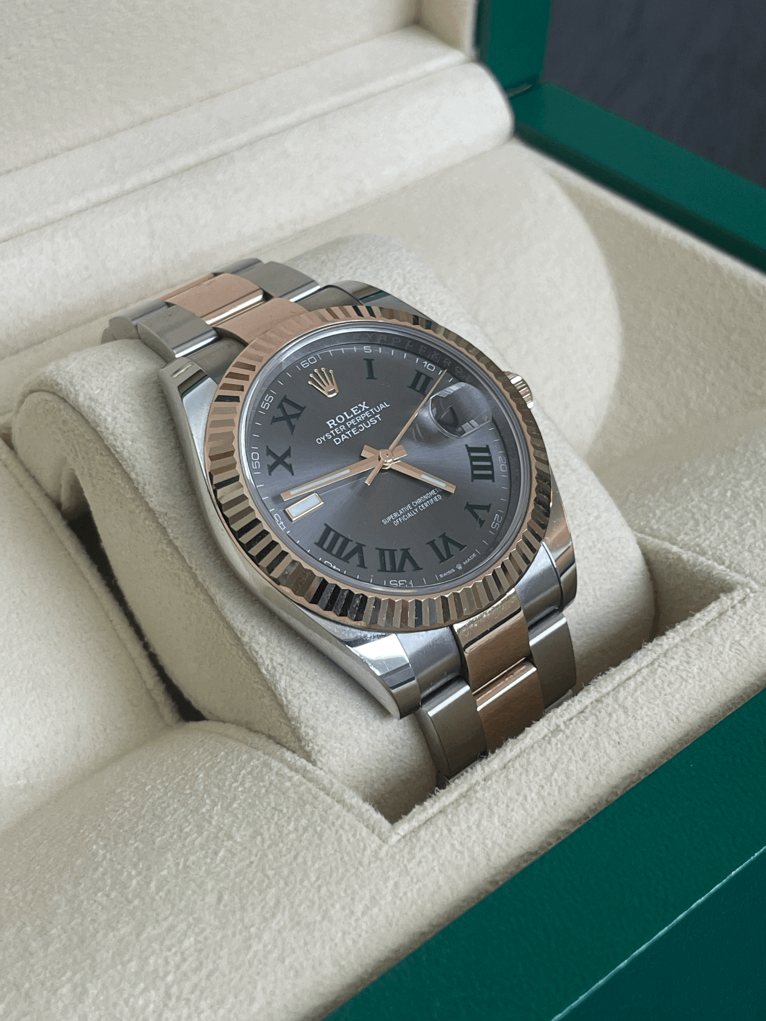 Rolex Datejust 41 Wimbledon Steel & Rose Gold