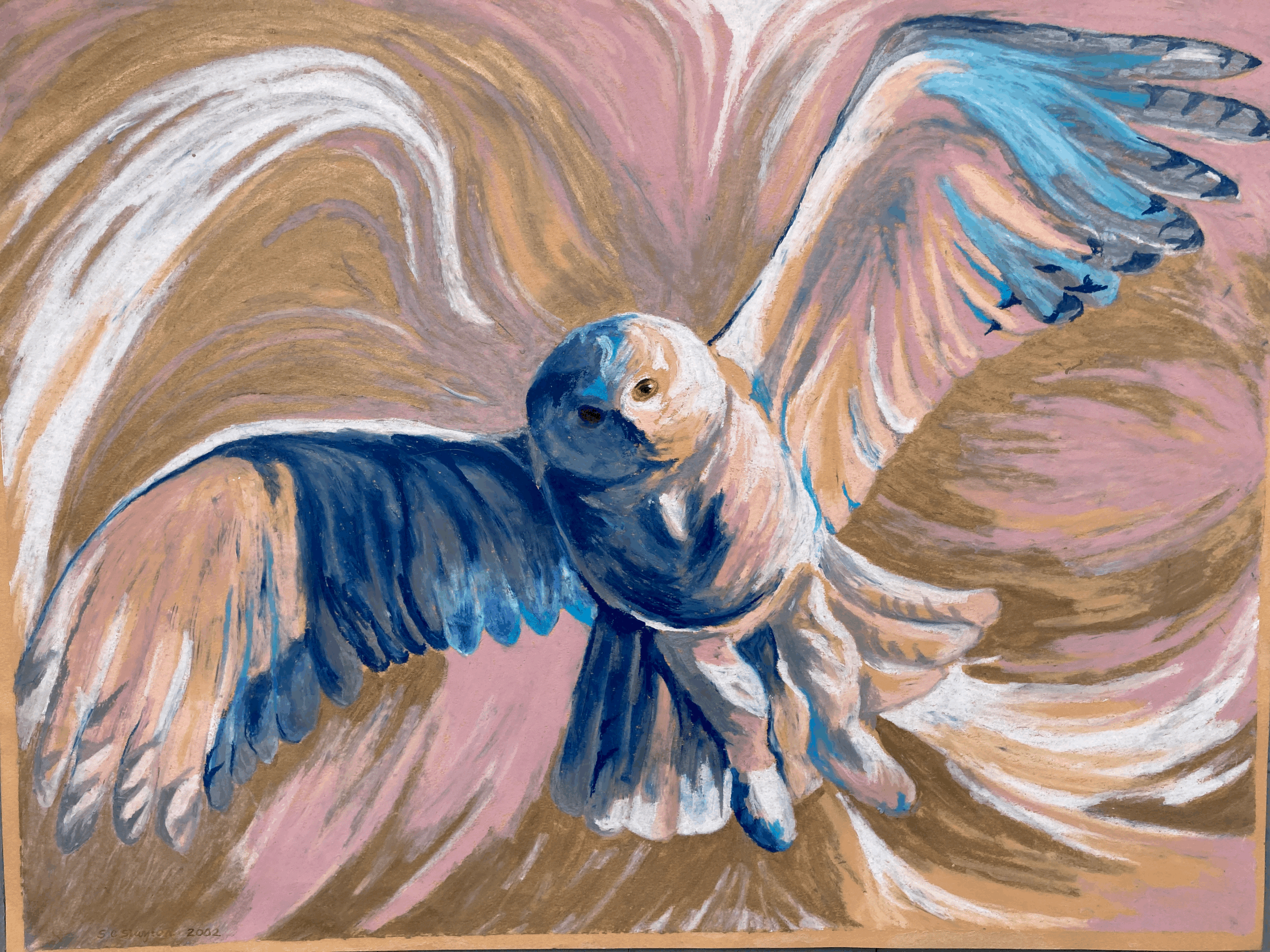 snowy owl in flight greeting card