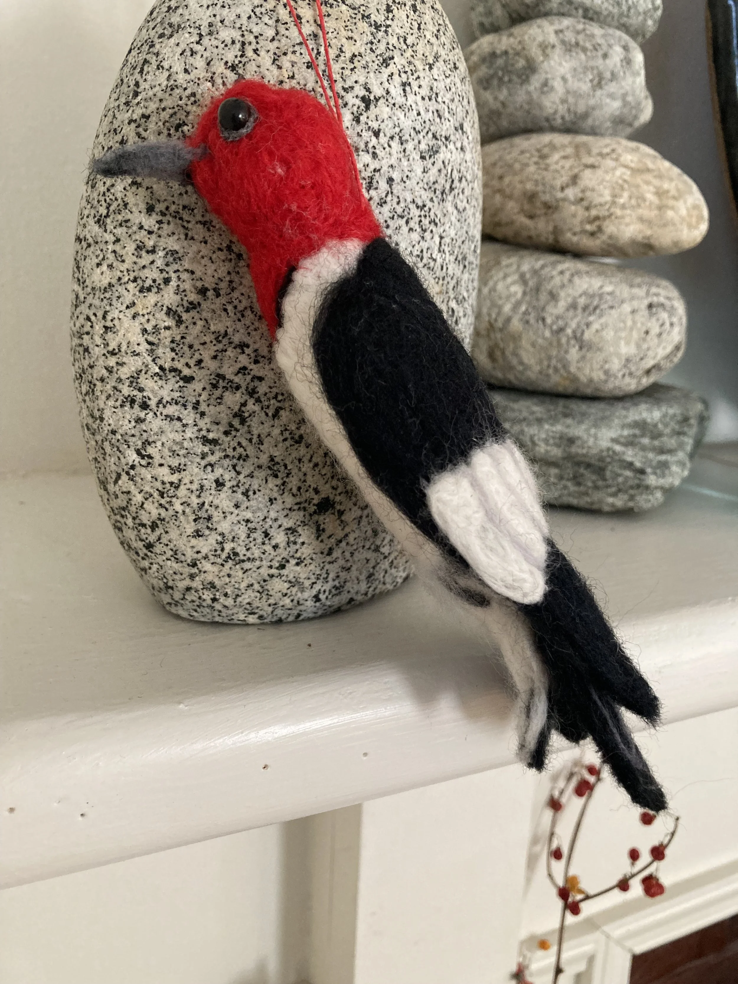 felted red-headed woodpecker