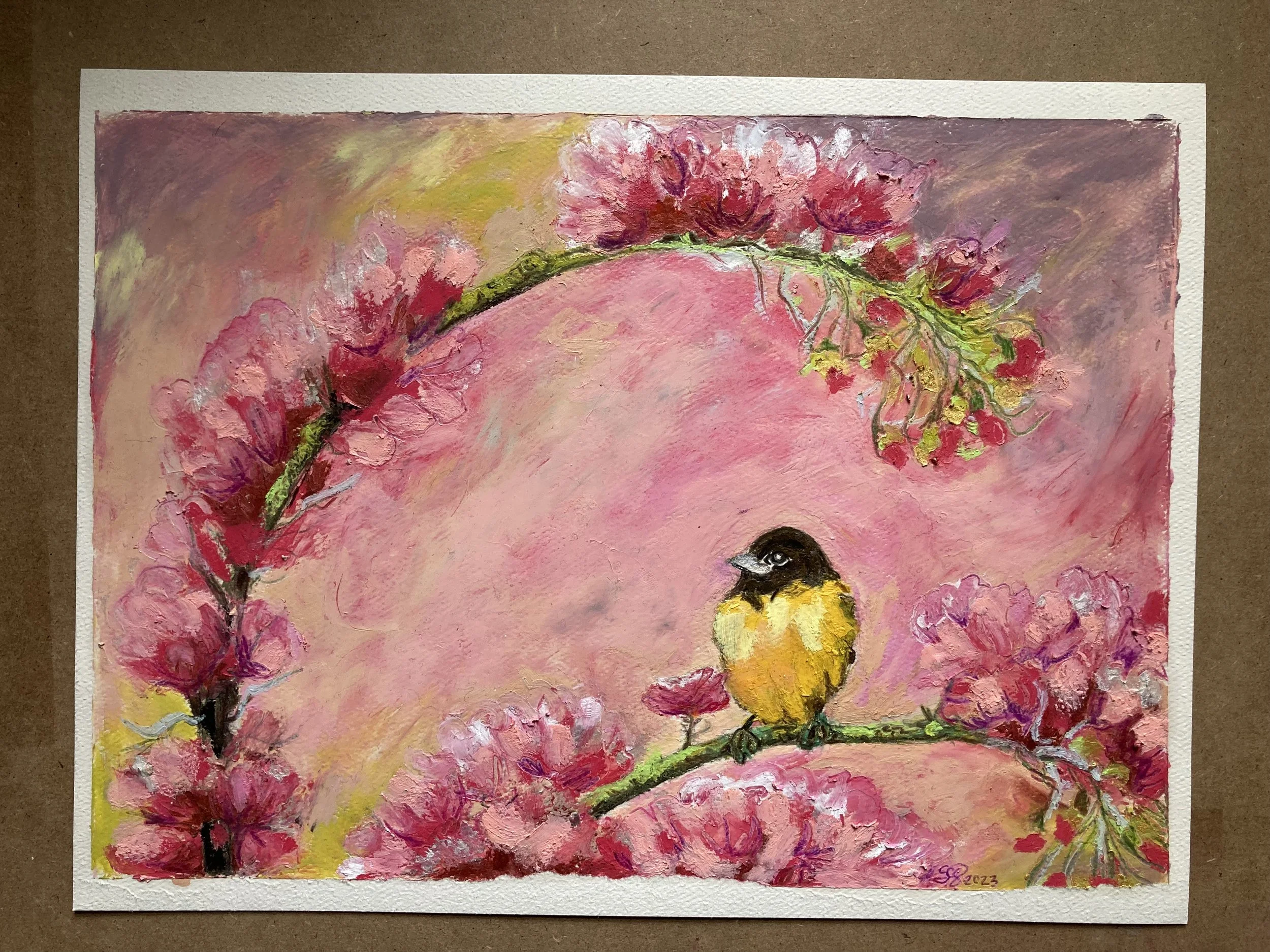 baltimore oriole greeting card