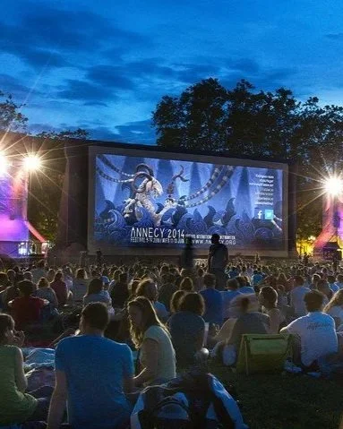 Projection en plein air du Festival International du Film d'Animation d'Annecy