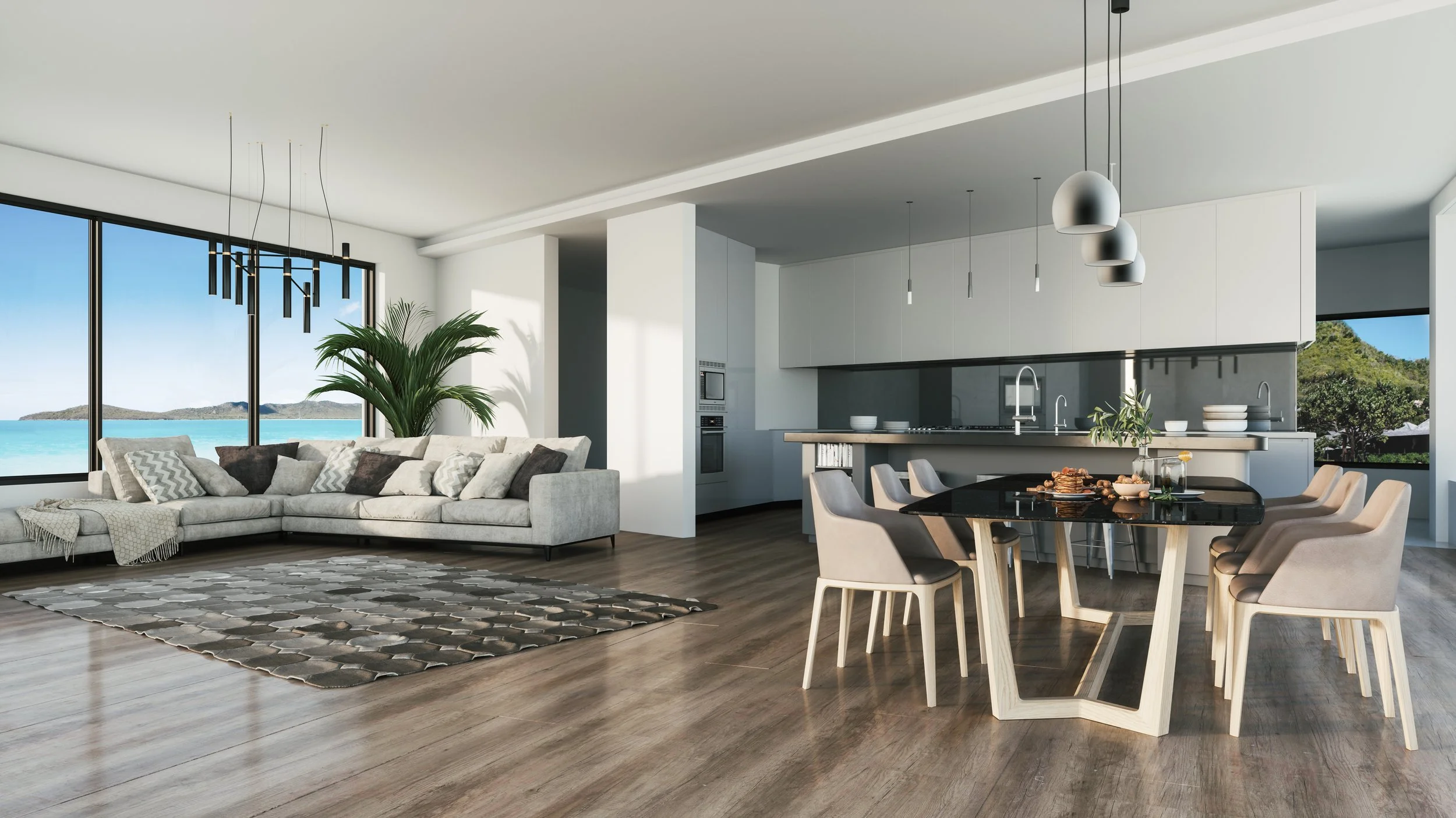 Modern rental home interior in Tampa Bay