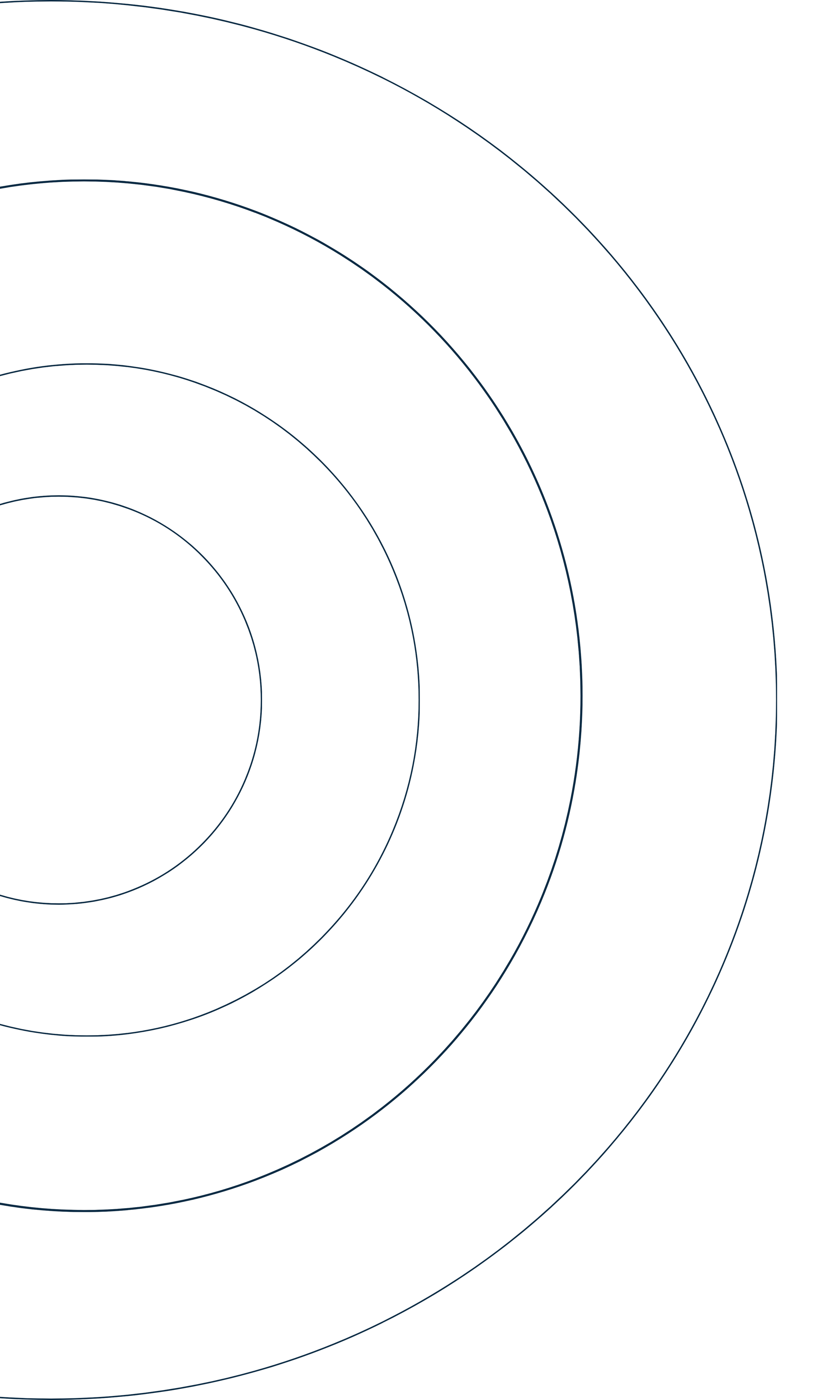 Das Bild zeigt eine schwarze Hintergrund mit blauen konzentrischen Kreisen, die sich vom linken unteren Zentrum nach rechts und oben ausdehnen.