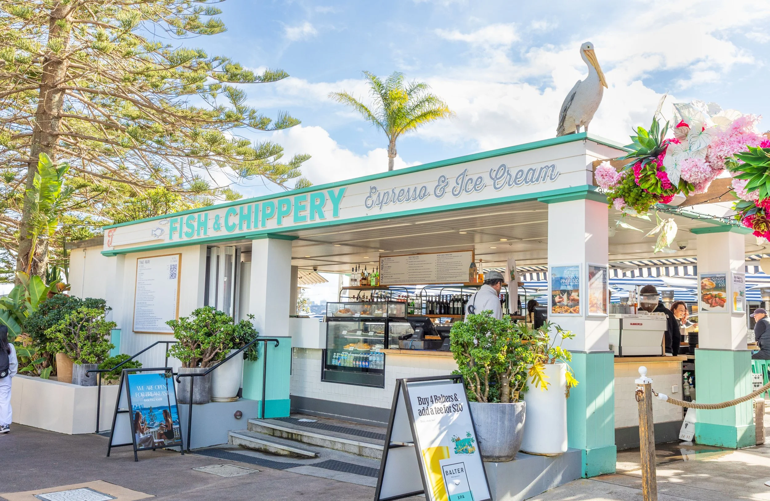 Fish & Chips shop at the beach in Australia