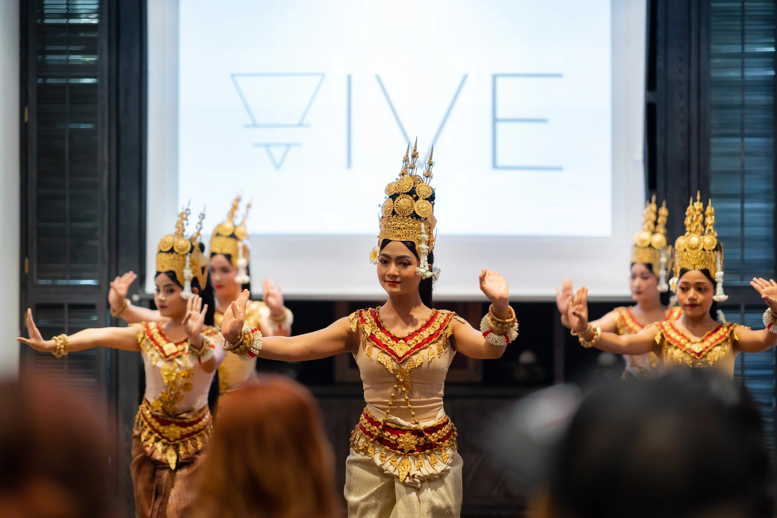 A dance performace to welcome travelers at the Shinta Mani Angkor hotel in Siem Reap, Cambodia