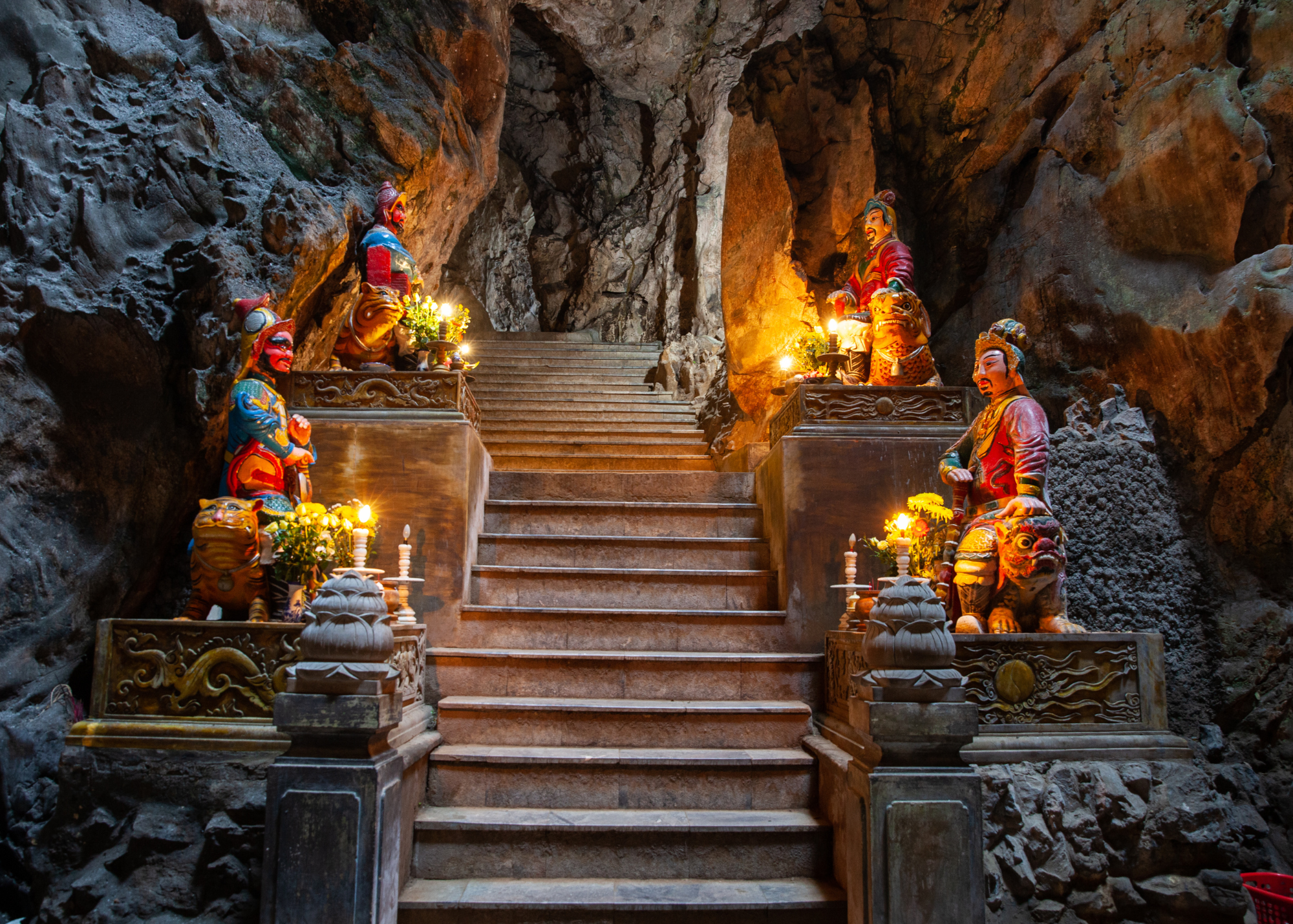 interior steps of Marble Mountain Da Nang, Vietnam