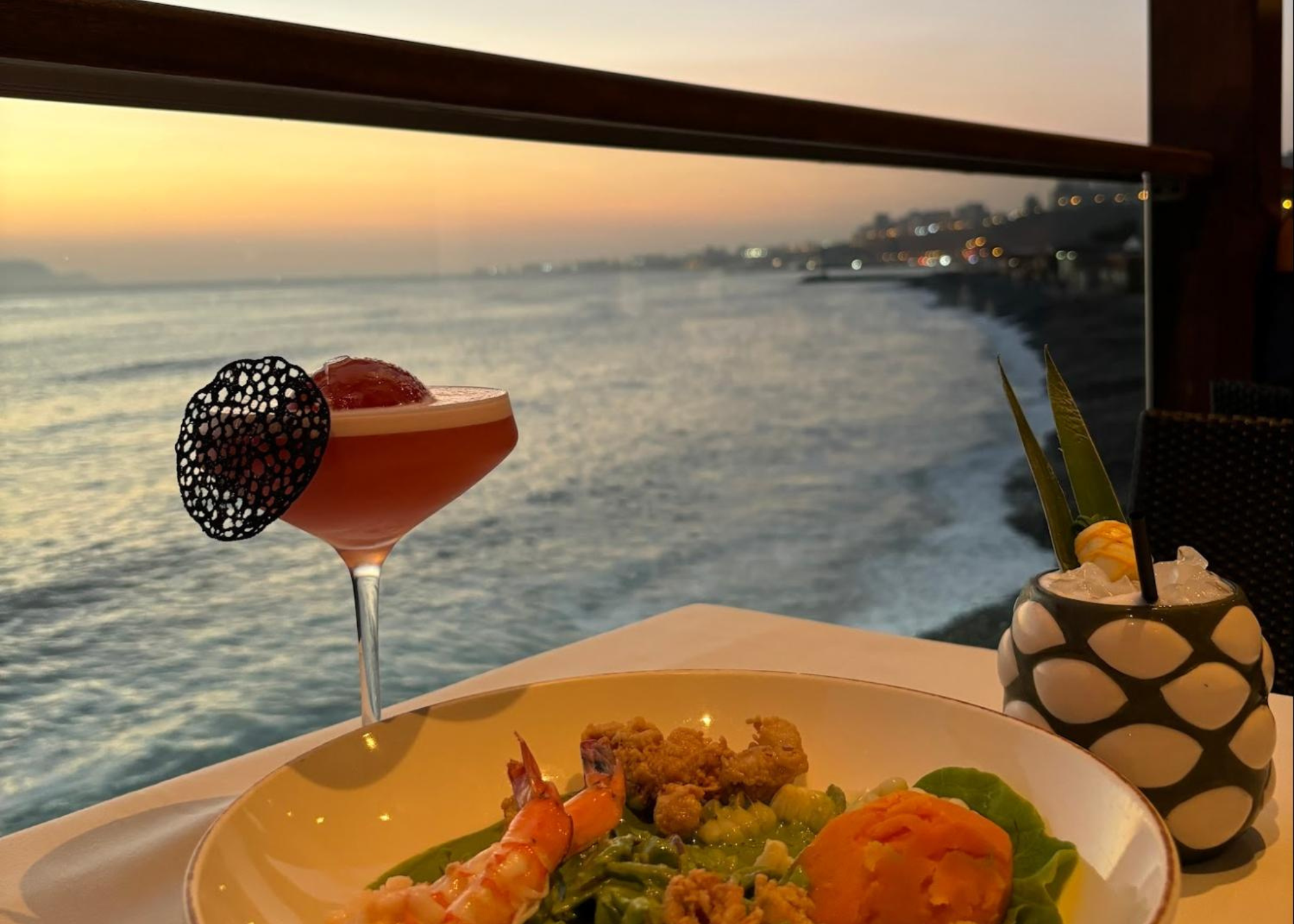 Seaside dining and craft cocktails in Lima, Peru.