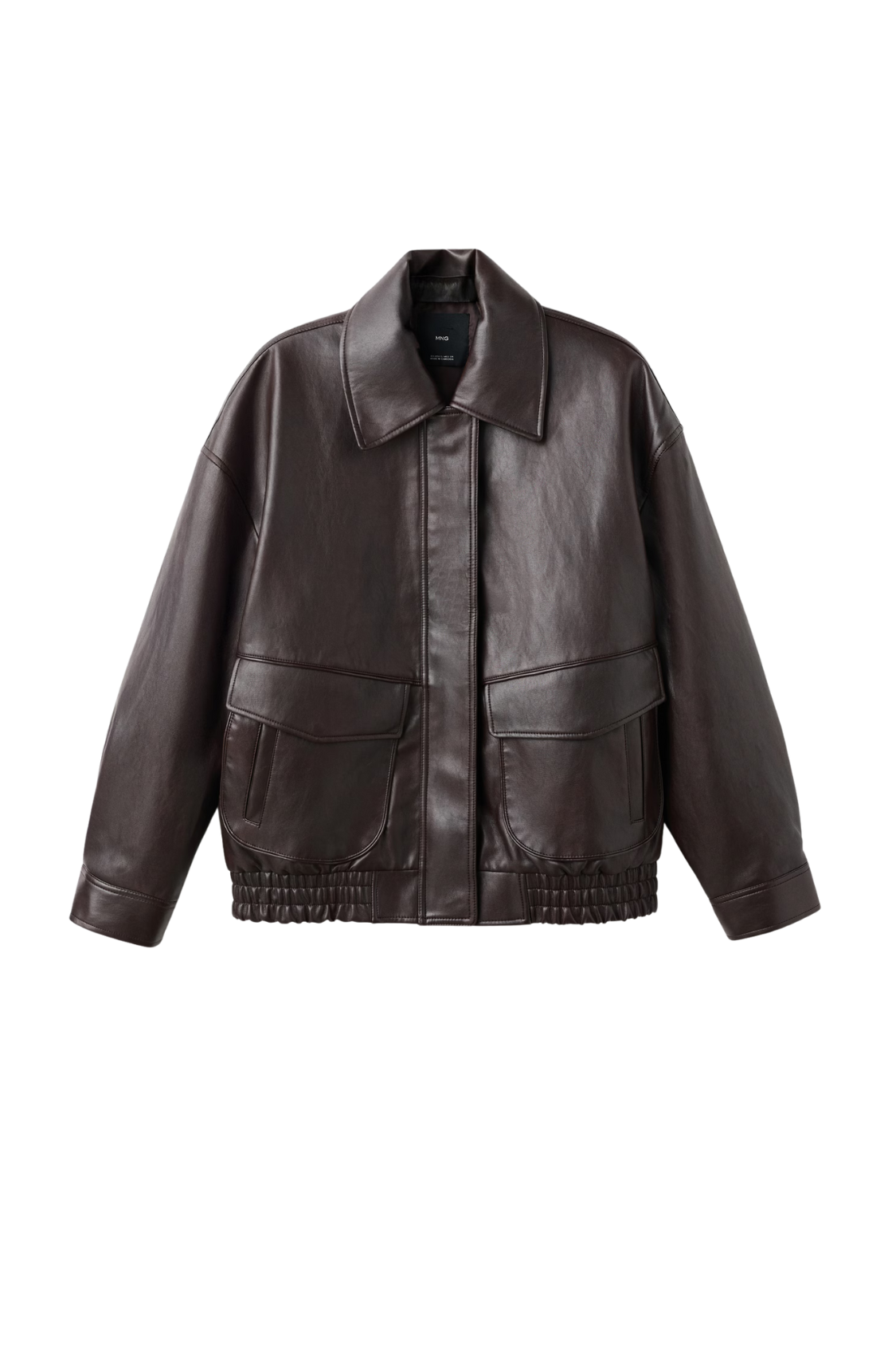 MANGO OVERSIZED FAUX LEATHER JACKET