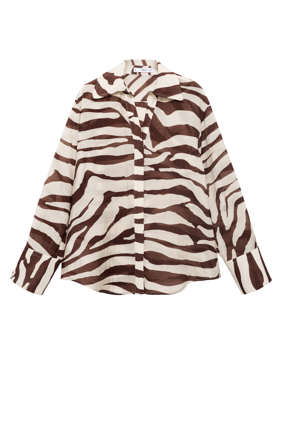 MANGO FLOWY ZEBRA PRINT SHIRT