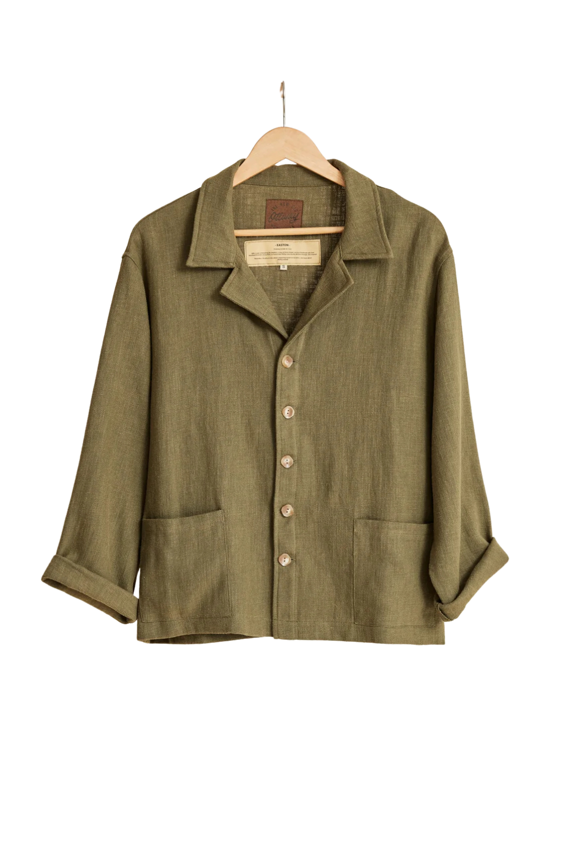 OTTWAY THE LABEL EASTON GREEN SHIRT JACKET