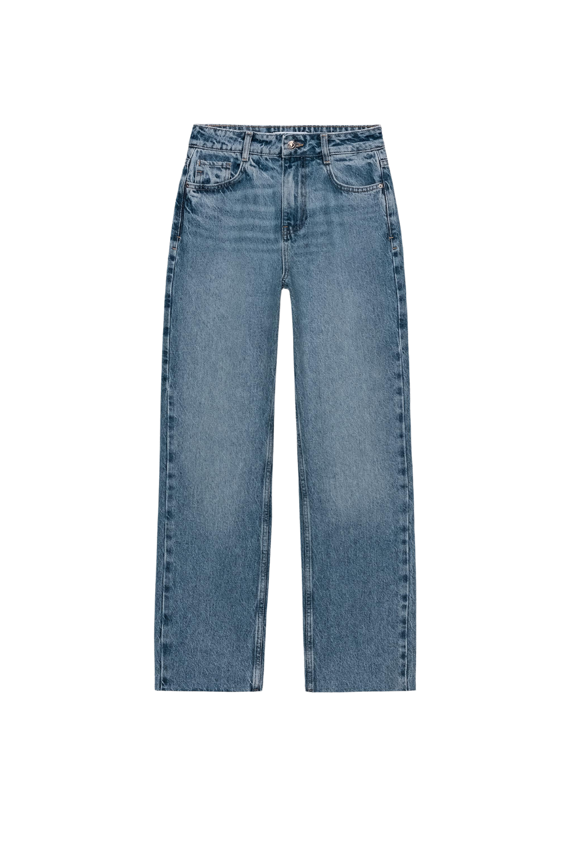 ZARA HIGH RISE Z1975 STRAIGHT LEG JEANS