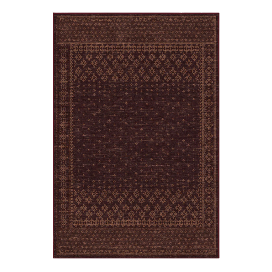 RUGGABLE FERNANDA BURGUNDY RUG