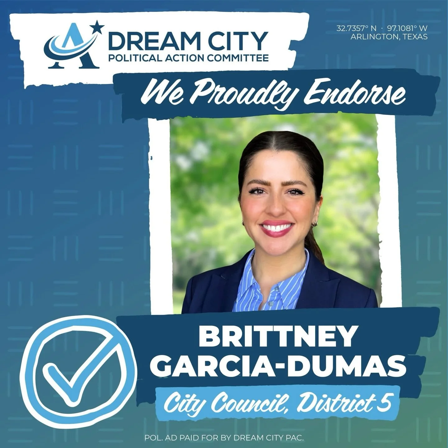 I am so proud to be endorsed by people who think big, consider their neighbor, and have a vision for the next 150 years of Arlington! 

From Dream City PAC ( @dreamcity.pac ) themselves:

&ldquo;Today, we are announcing something important. Not just 