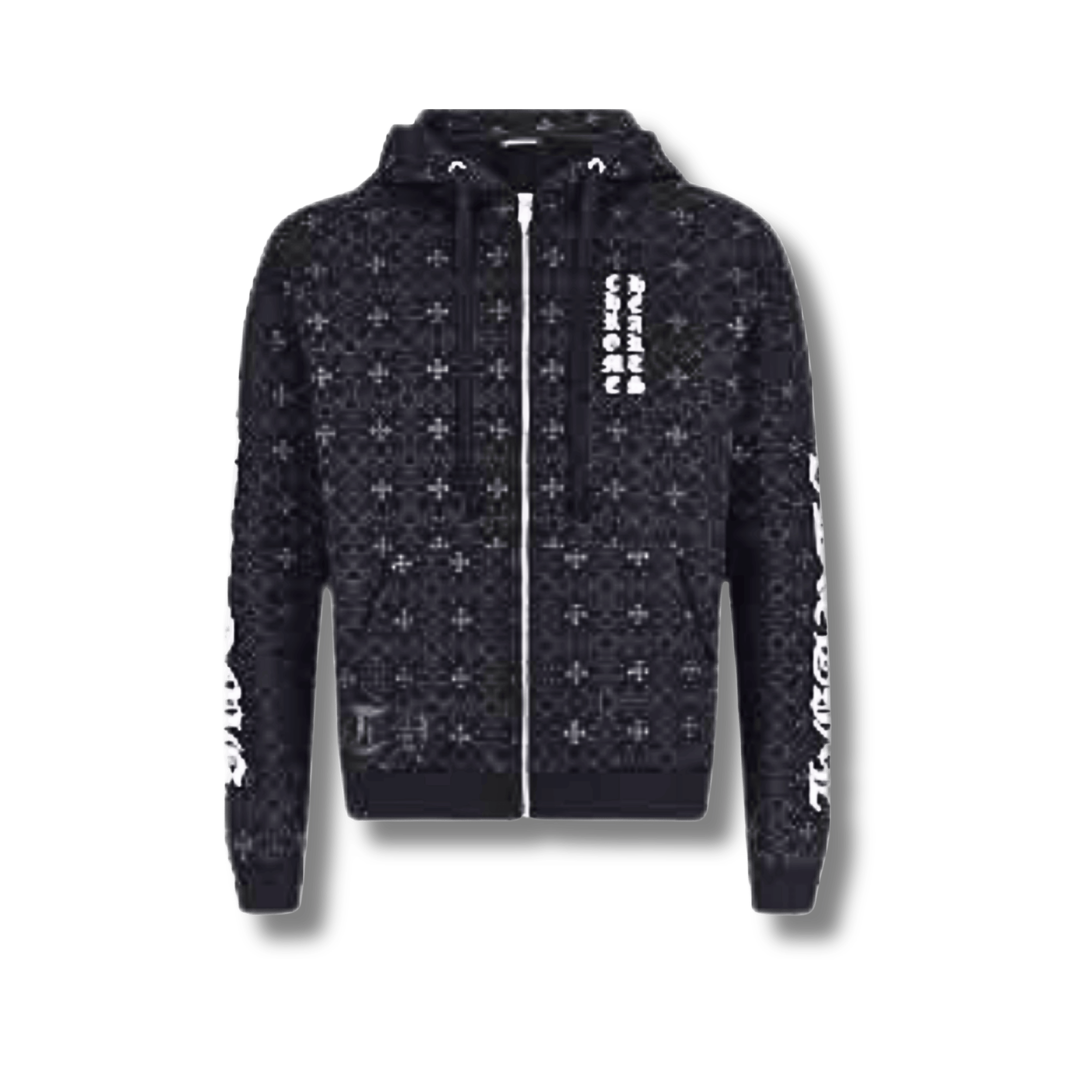 Chrome Hearts Monogram Cross Zip-Up Hoodie