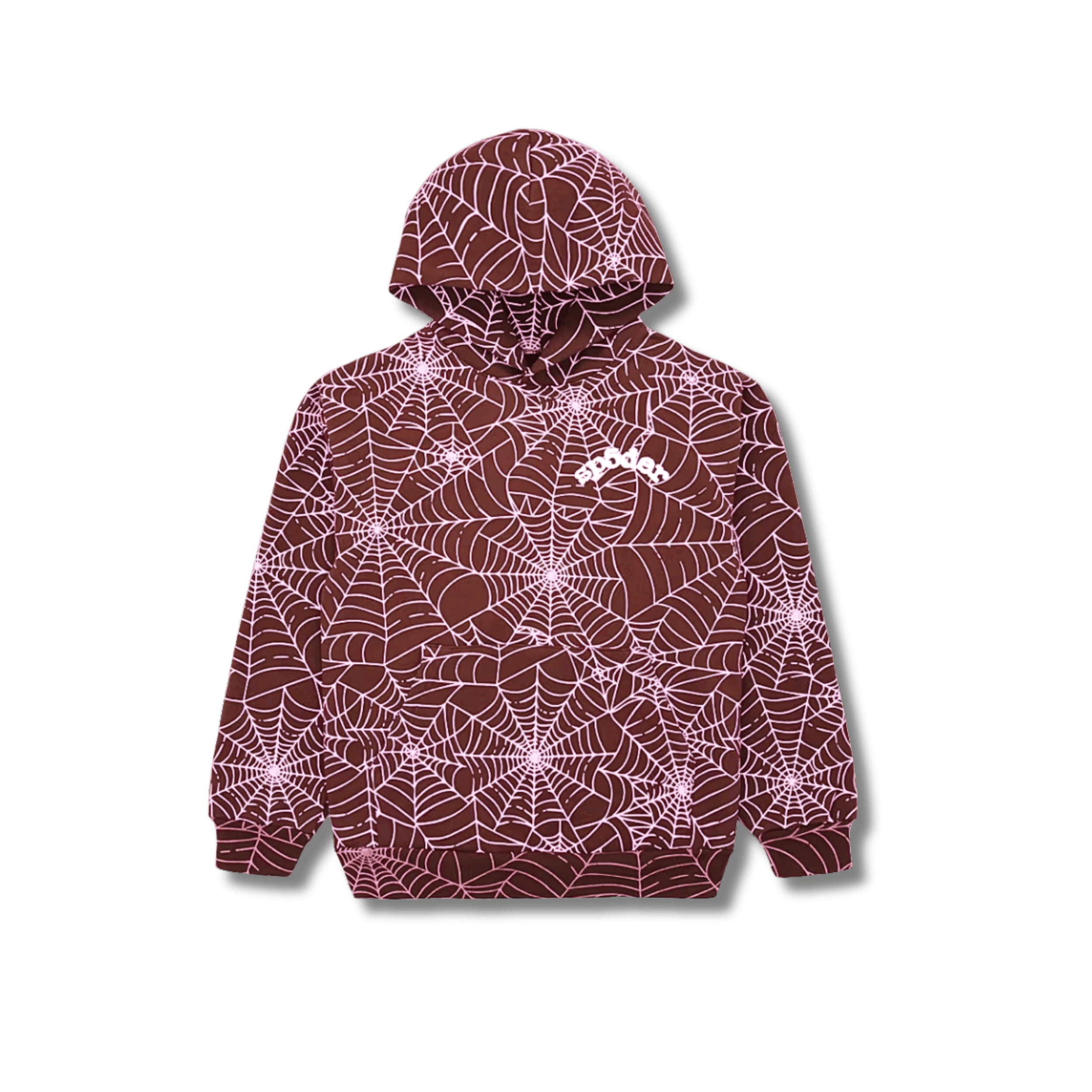 Sp5der AOP Hoodie Brown