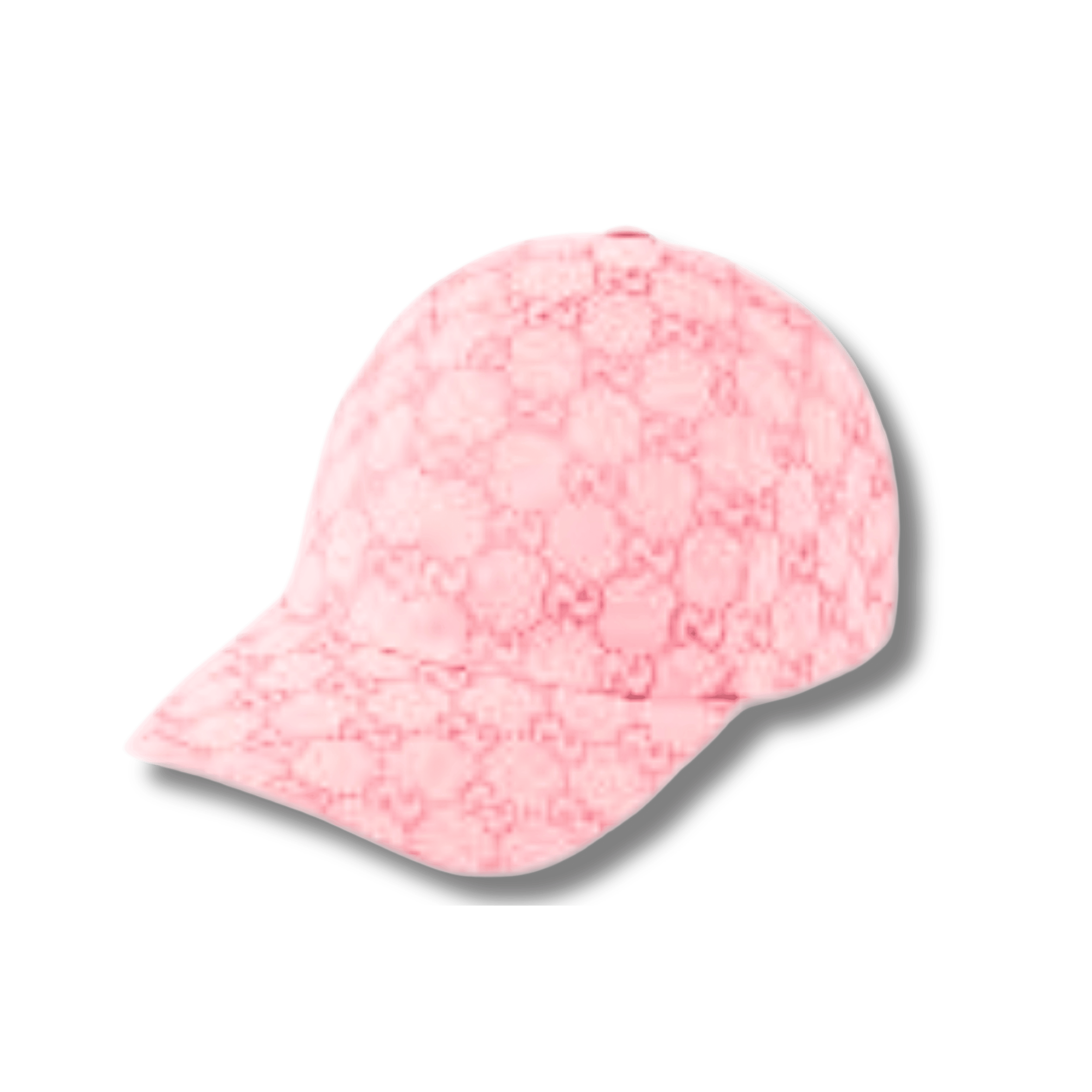 Authentic Gucci GG Canvas Baseball Hat in Pink