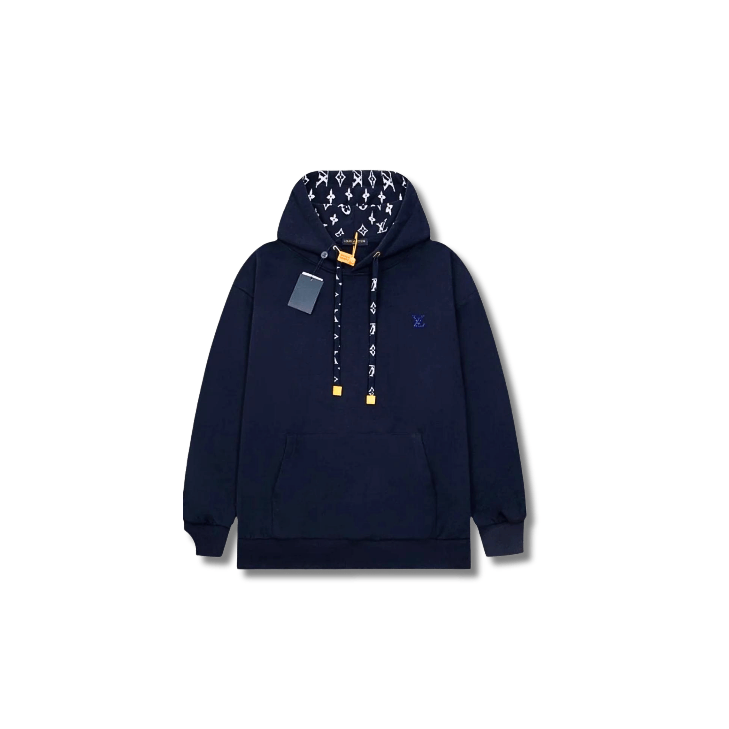 Louis Vuitton Monogram-Lined Cotton Hoodie – Navy Blue