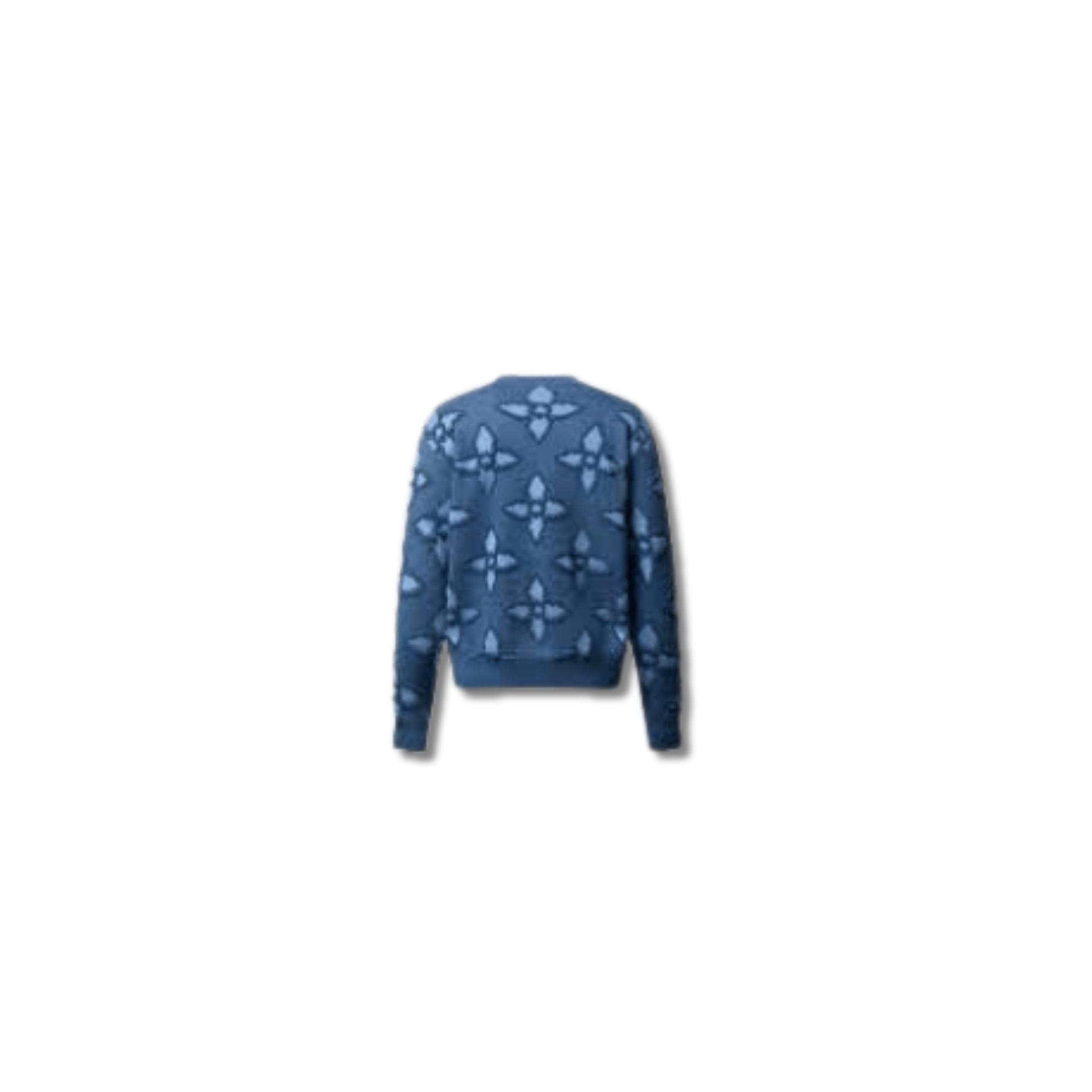 Louis Vuitton Textured Cotton Crewneck Blue