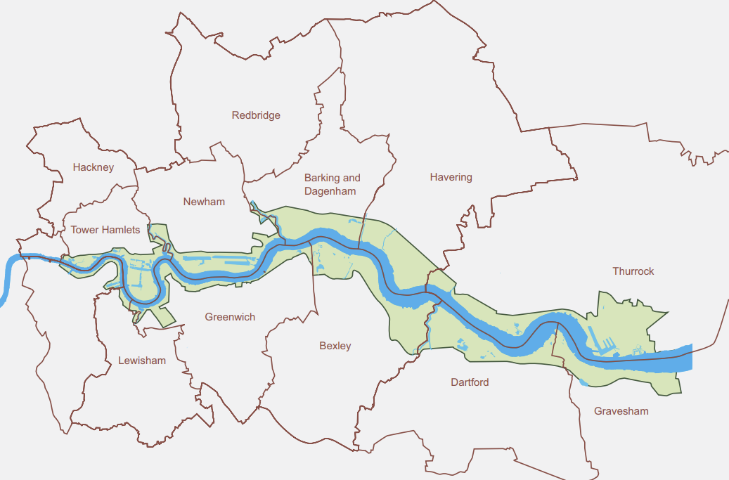 Map of the Thames Strategy East