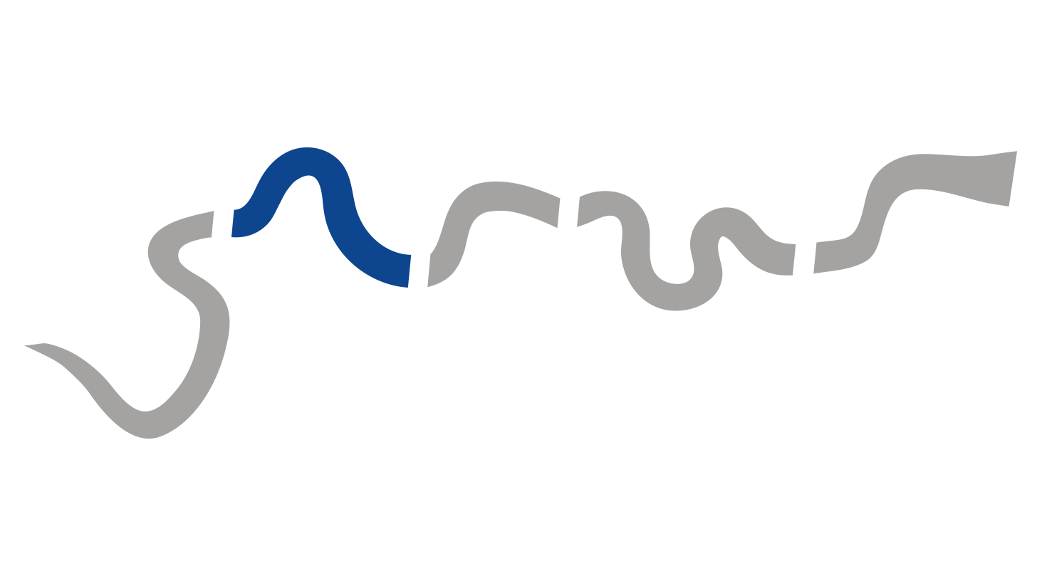 Graphic showing the sillouette of the River Thames, separated by each Thames Strategy Area - all of which are in grey except the Thames Startegy Kew to Chelsea section which is highlighted in dark blue