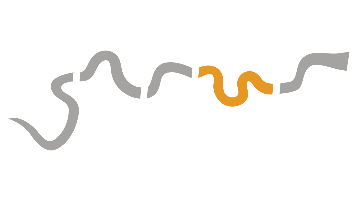 Graphic showing the sillouette of the River Thames, separated by each Thames Strategy Area - all of which are in grey except the Thames Strategy East section which is highlighted in orange..