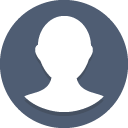 Generic user profile silhouette icon in white on dark gray background.