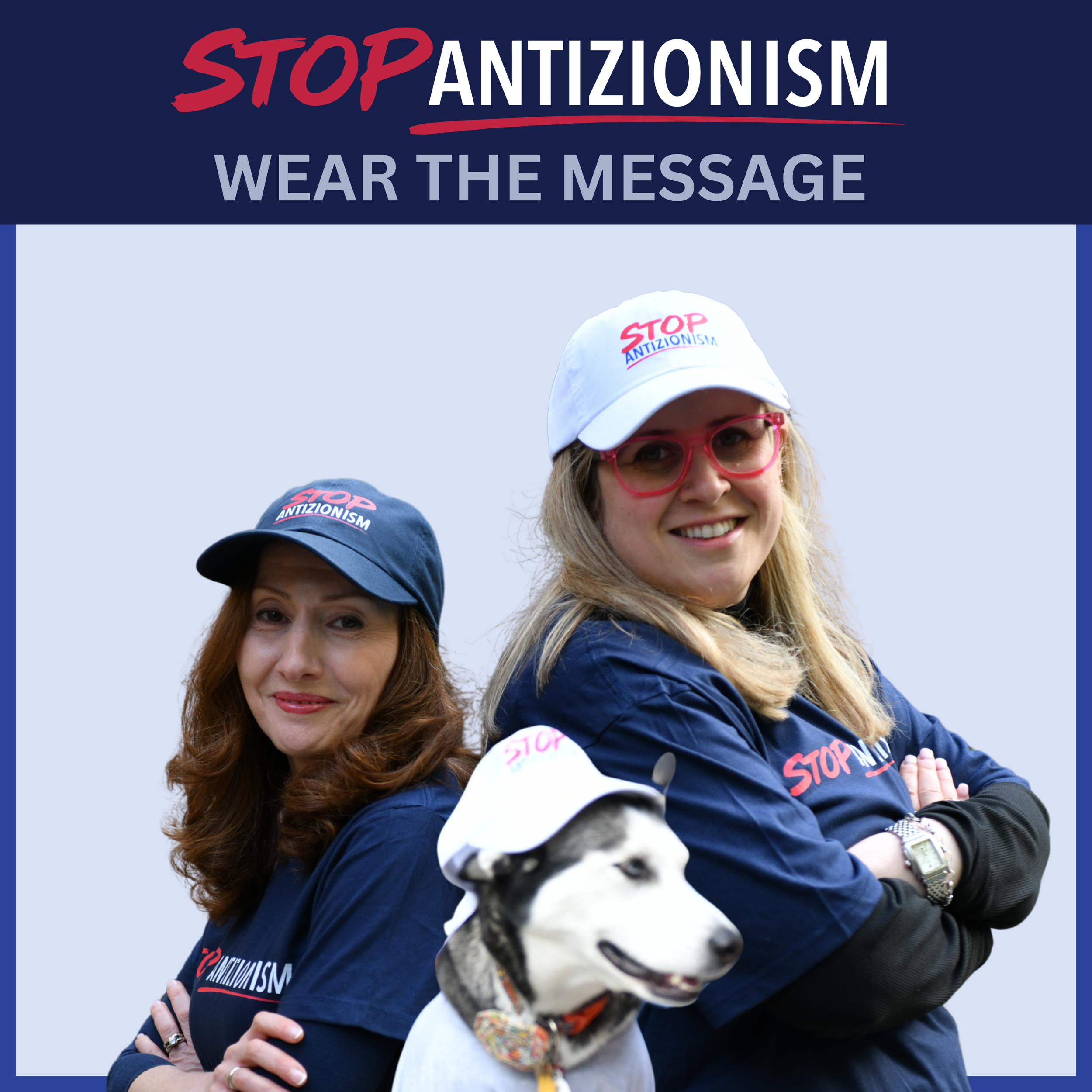 Wear the Message™ – Stop Antizionism Baseball Cap - WHITE