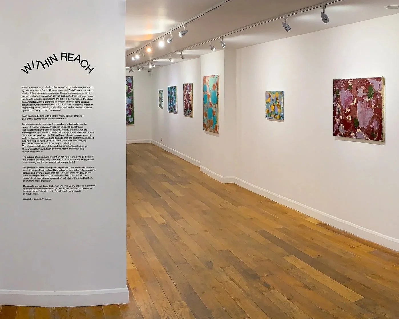 Zach Zono Install Photo - Within Reach - Solo Exhibition, Fitzrovia Gallery, London, UK 2022