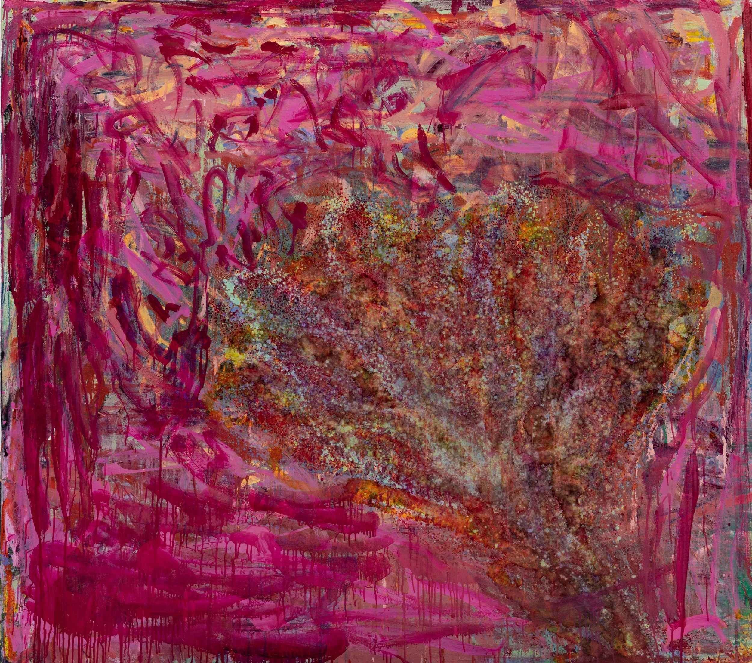 Flamingo River, 155cm x 175cm , Oil on Canvas, London 2025

