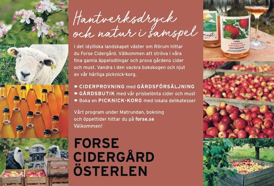 Du har v&auml;l inte missat att vi premi&auml;r&ouml;ppnar p&aring; Forse under @matrundanosterlen ? Jo, det st&auml;mmer! 14:e-17:e maj, kl 10 -18✨

Du kan redan nu f&ouml;rboka din plats till en provning p&aring; v&aring;r hemsida! (bokning f&ouml;