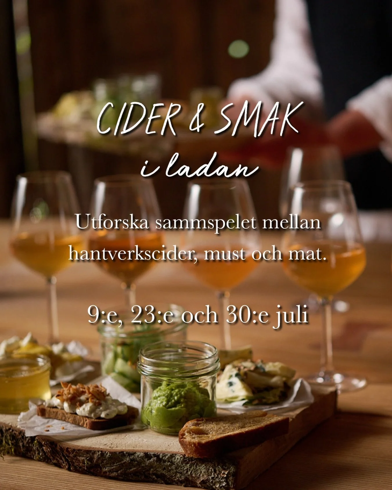Vi forts&auml;tter att presentera sommarens program p&aring; Forse!
&nbsp;
Cider har en l&aring;ng tradition som m&aring;ltidsdryck. Men till vilka r&auml;tter och smaker funkar det? Hur p&aring;verkas smaken av en cider n&auml;r den m&ouml;ter s&aum
