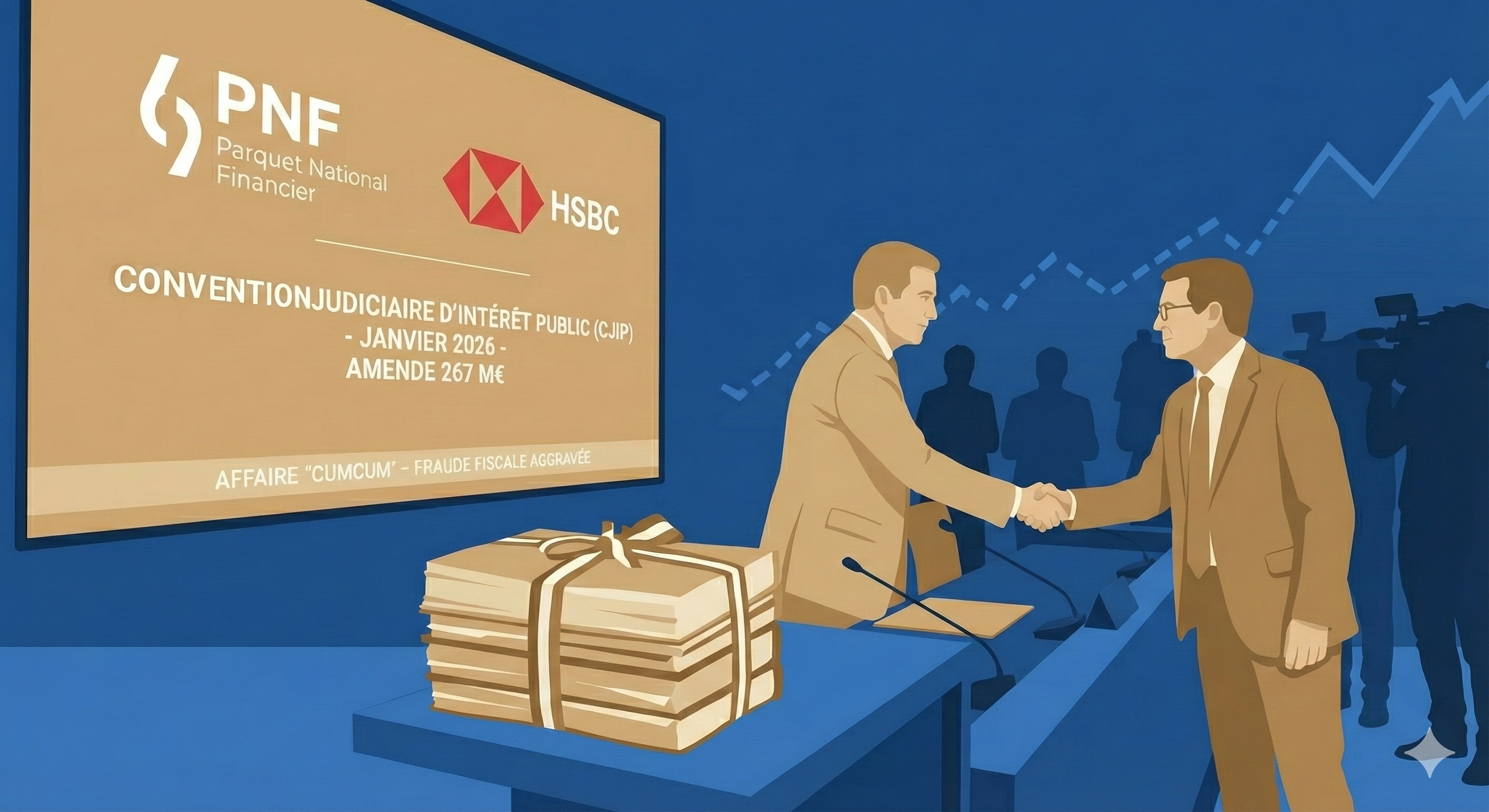 Fraude CumCum : le PNF conclut une CJIP avec HSBC Bank plc, astreinte au versement de 267 millions d’euros pour blanchiment de fraude fiscale aggravée