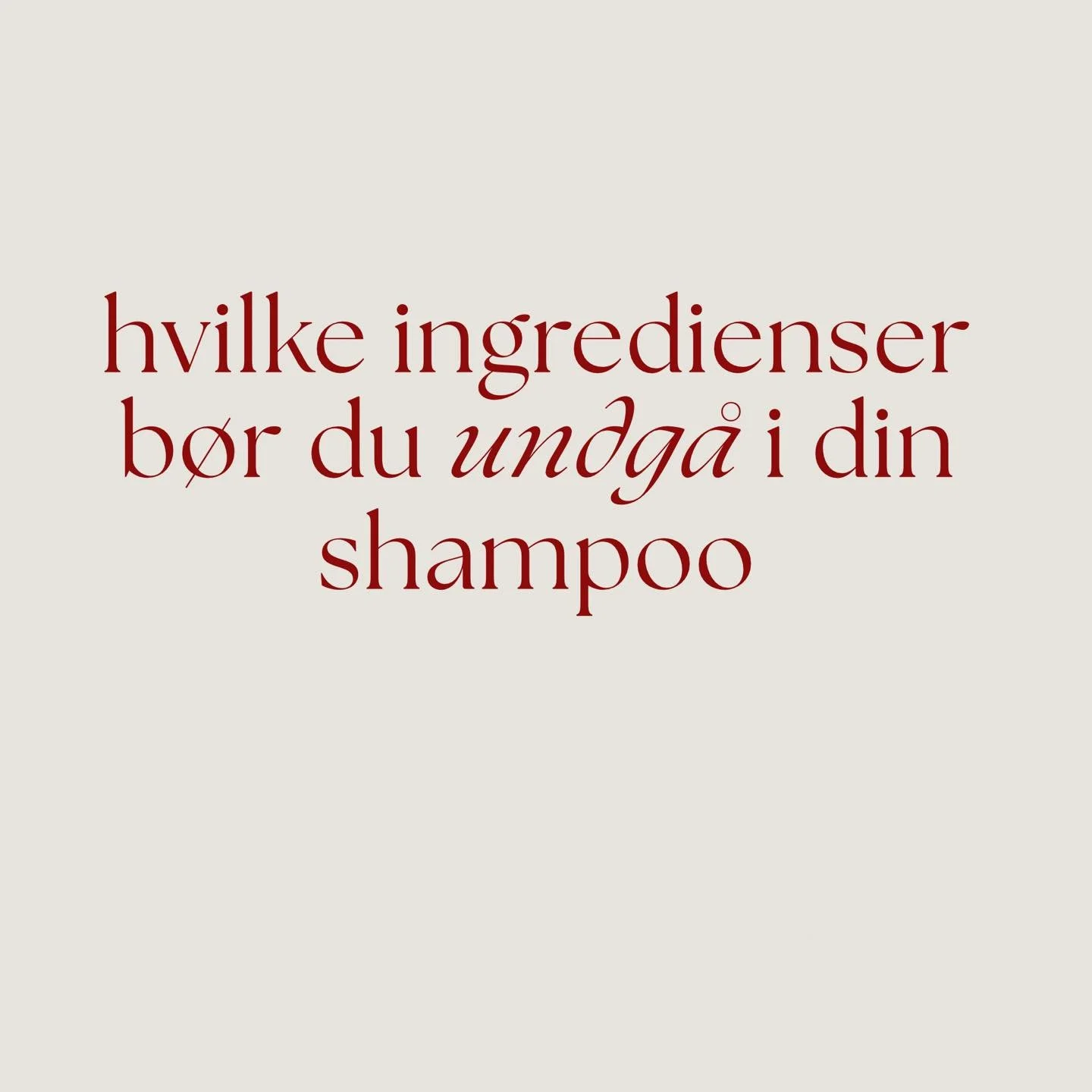 shampoo er et must i din hverdag - hvorfor s&aring; ikke v&aelig;lge en der b&aring;de er sund for dit h&aring;r, men ogs&aring; for dig? 🤍

#healthyhaircare #nontoxichairproducts