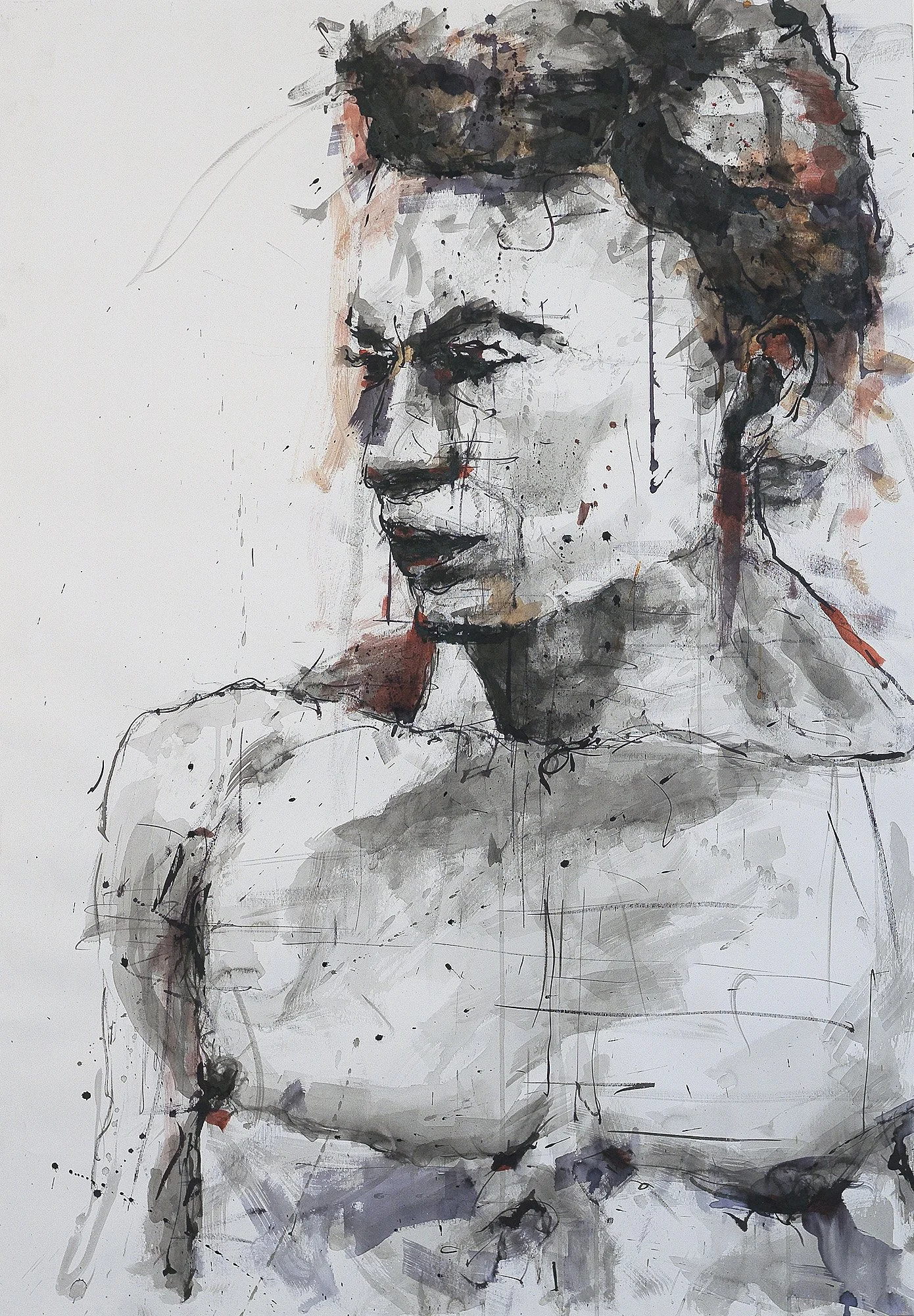 Untitled, ink on paper, 100x70cm