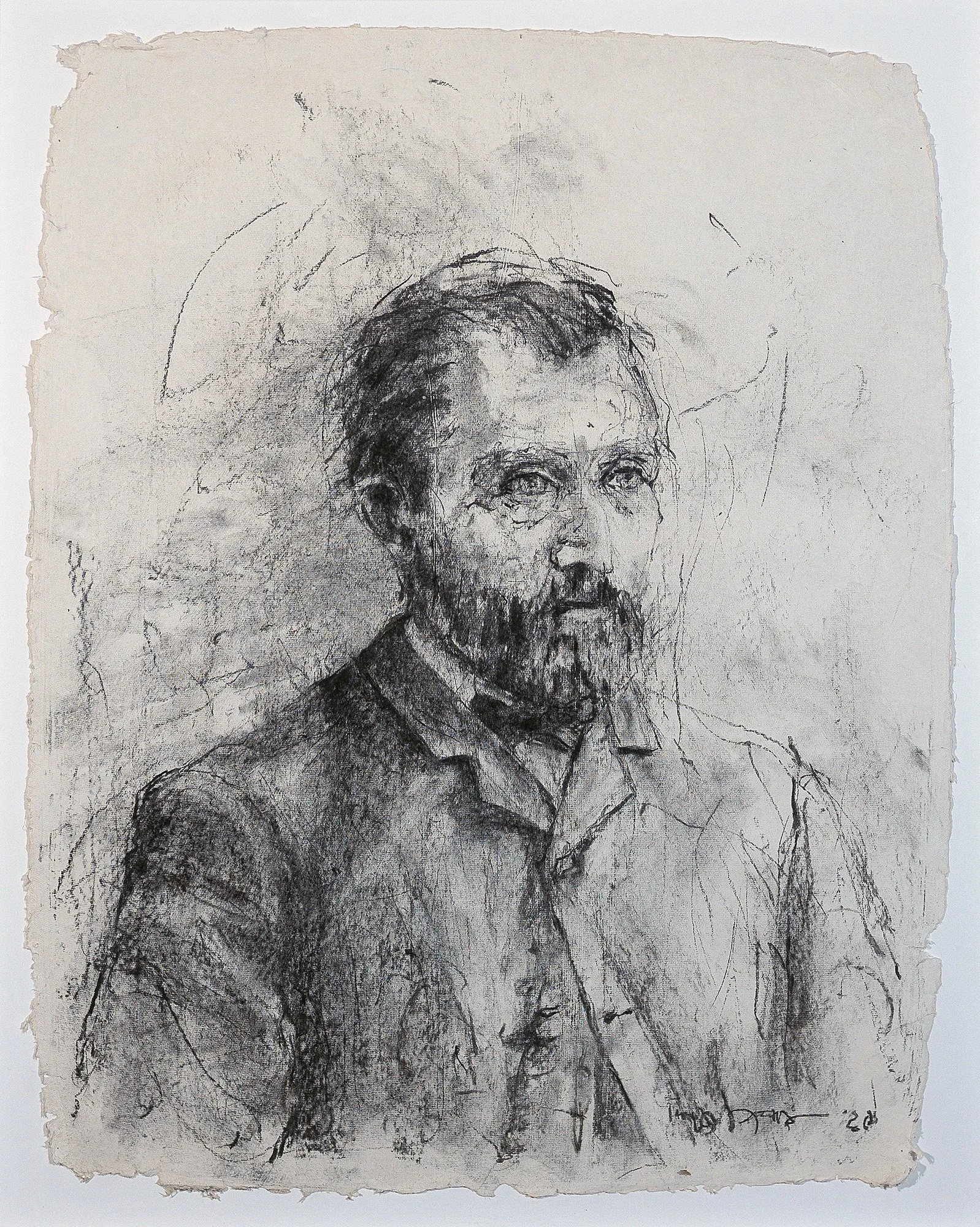 Untitled, charcoal on paper, 100x70cm