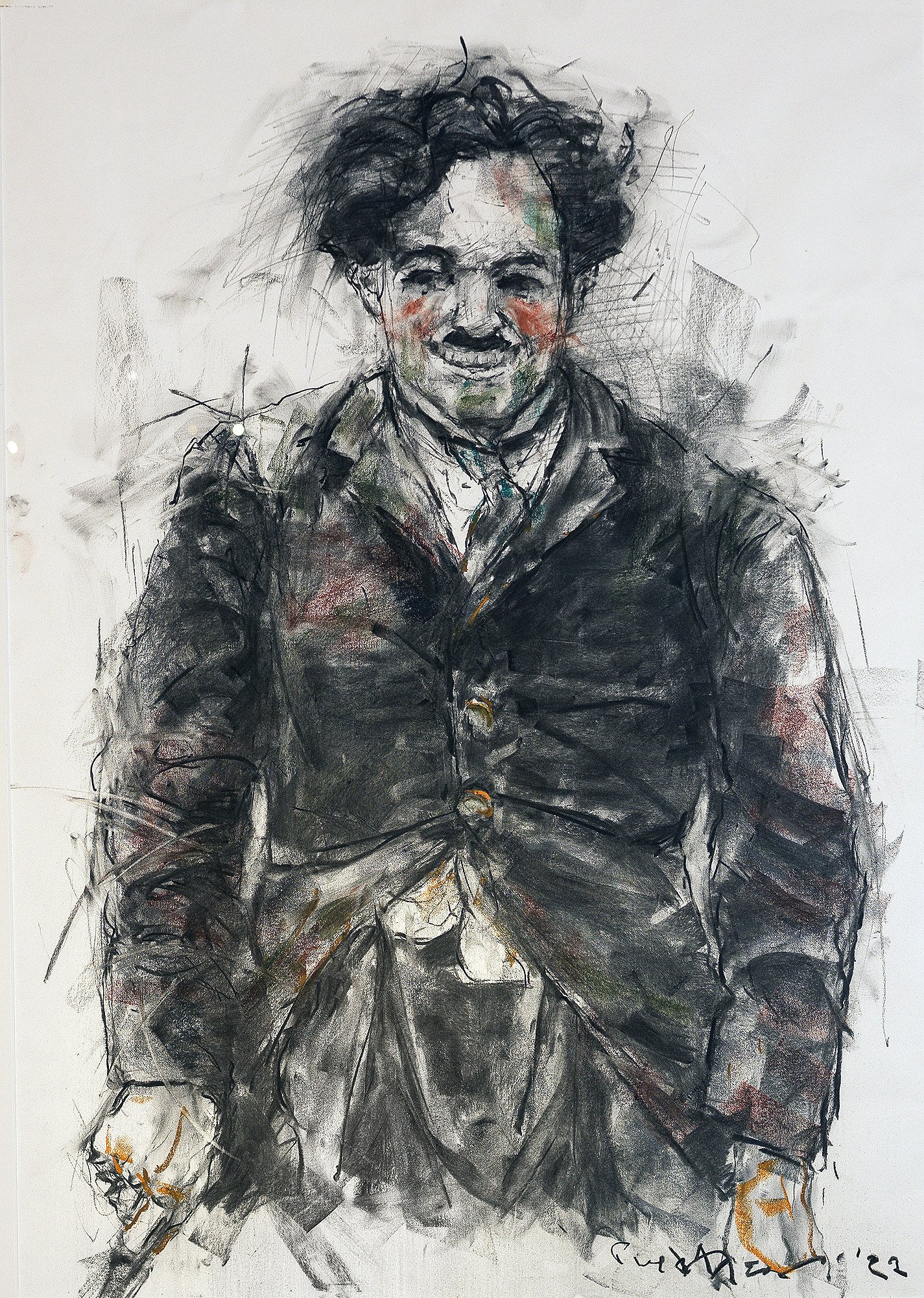 Untitled, charcoal and ink on paper, 100x70cm