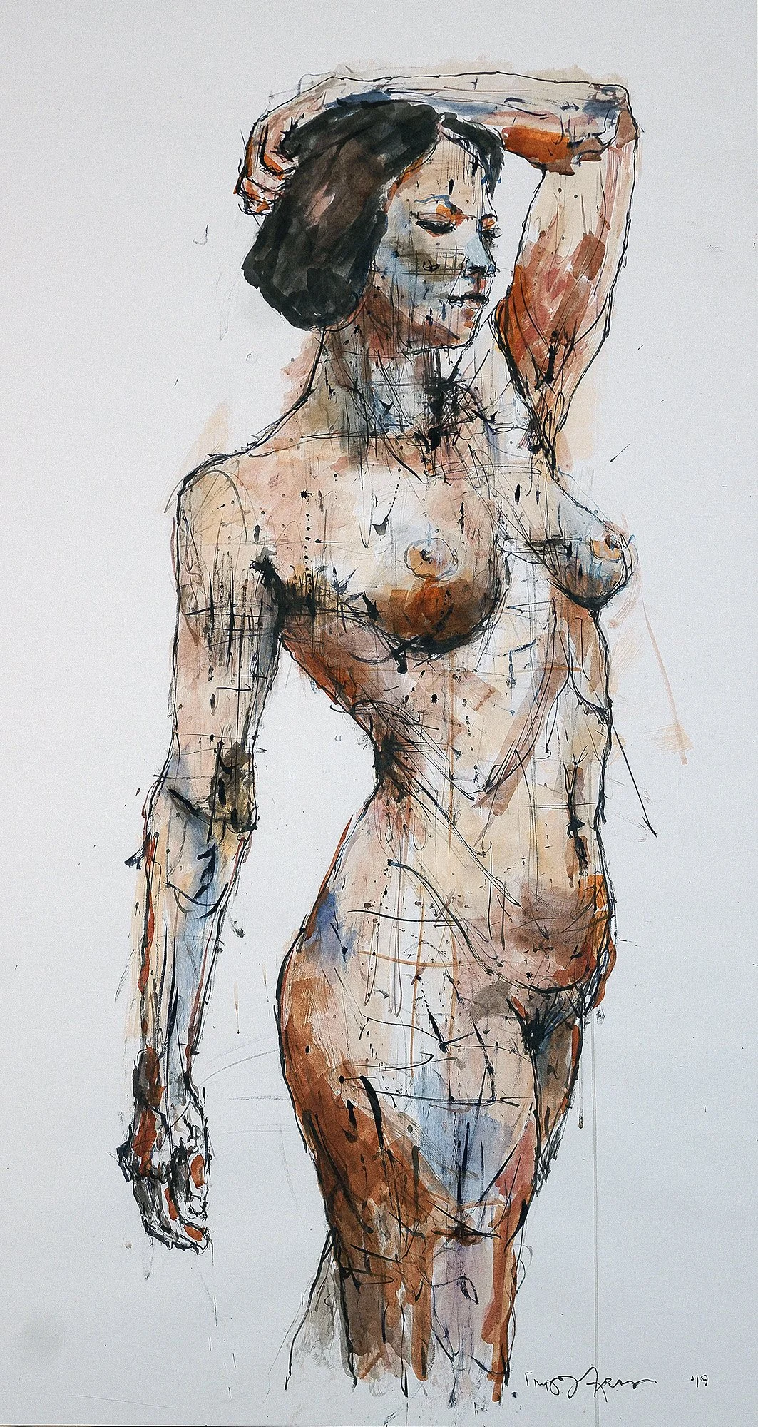 Untitled, ink on paper, 160x100cm