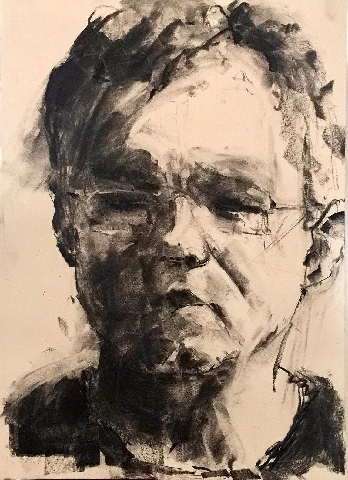 Untitled, charcoal on paper, 40x30cm