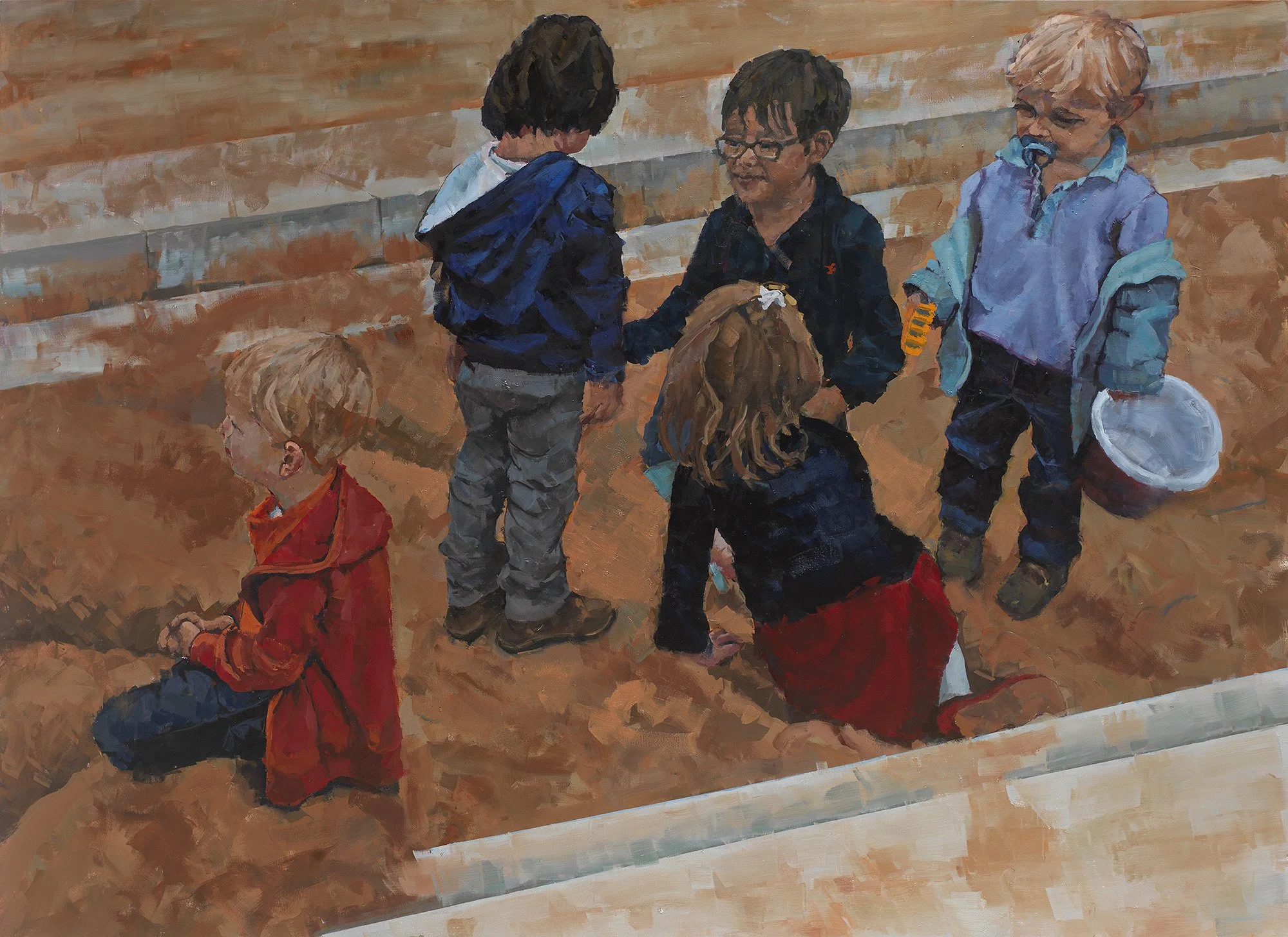 Play on the playground, 2016, oil on canvas, 160x220cm