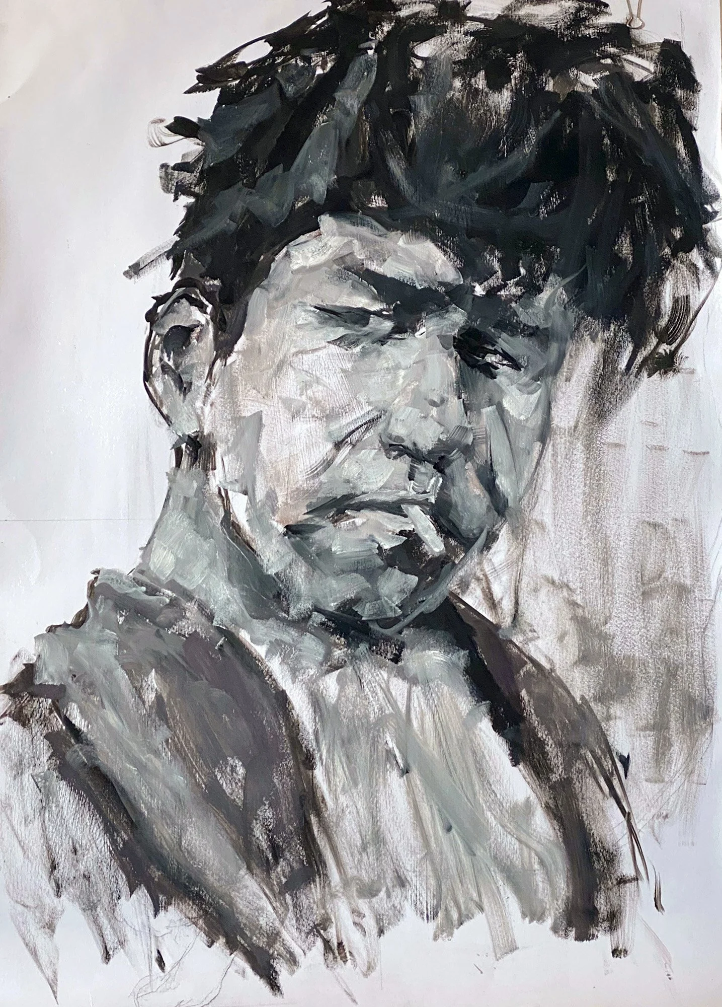 Untitled, oil on paper, 100x70cm