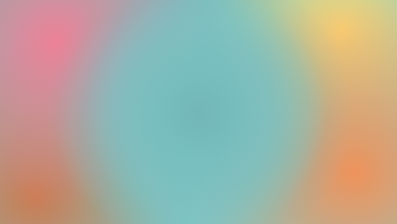 Blurred colorful background with a mix of pink, blue, yellow, and orange hues.