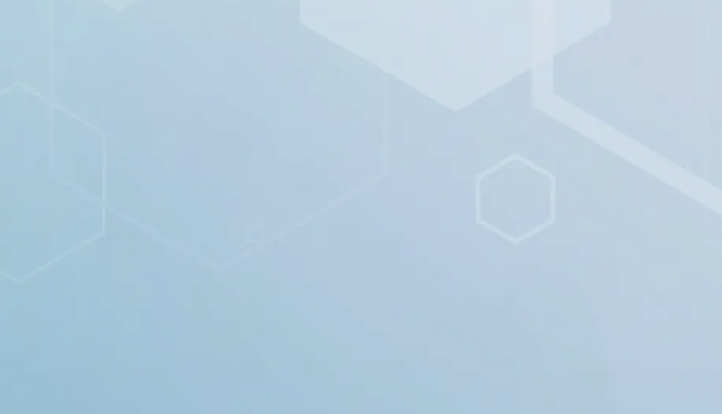 Light blue background with hexagon patterns and subtle lines